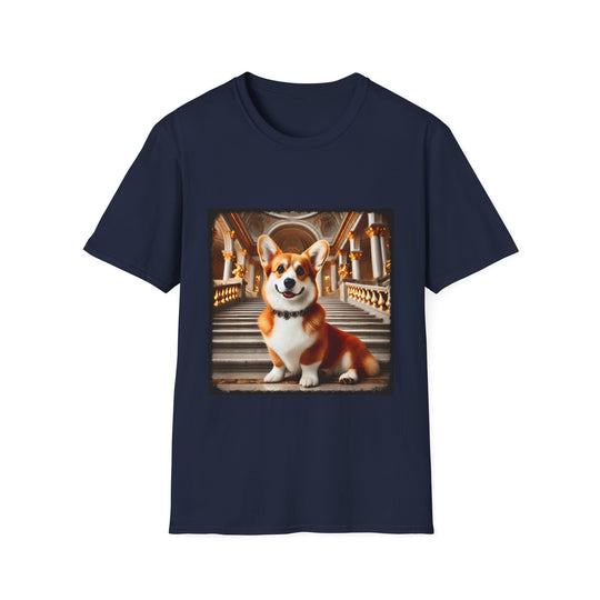 Pembroke Welsh Corgi Gilded Gal design dog lover unisex t-shirt in navy