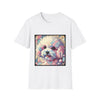 Bichon Frise Pastel Geometric | Unisex Dog T-Shirt