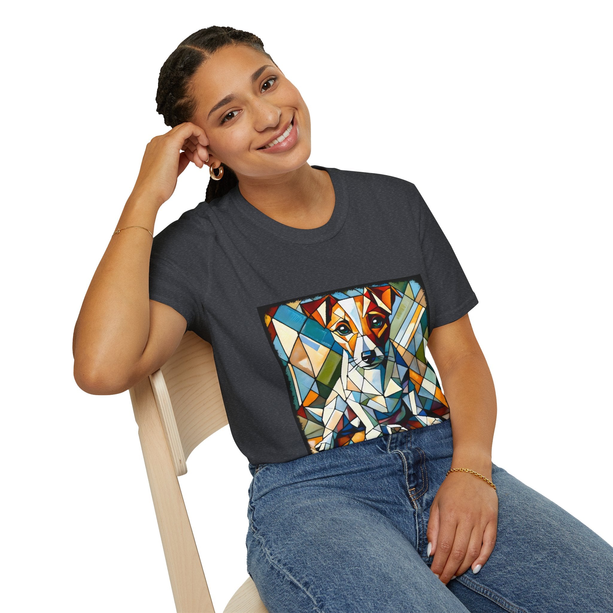Jack Russell Terrier Bold Geometric | Unisex Dog T-Shirt