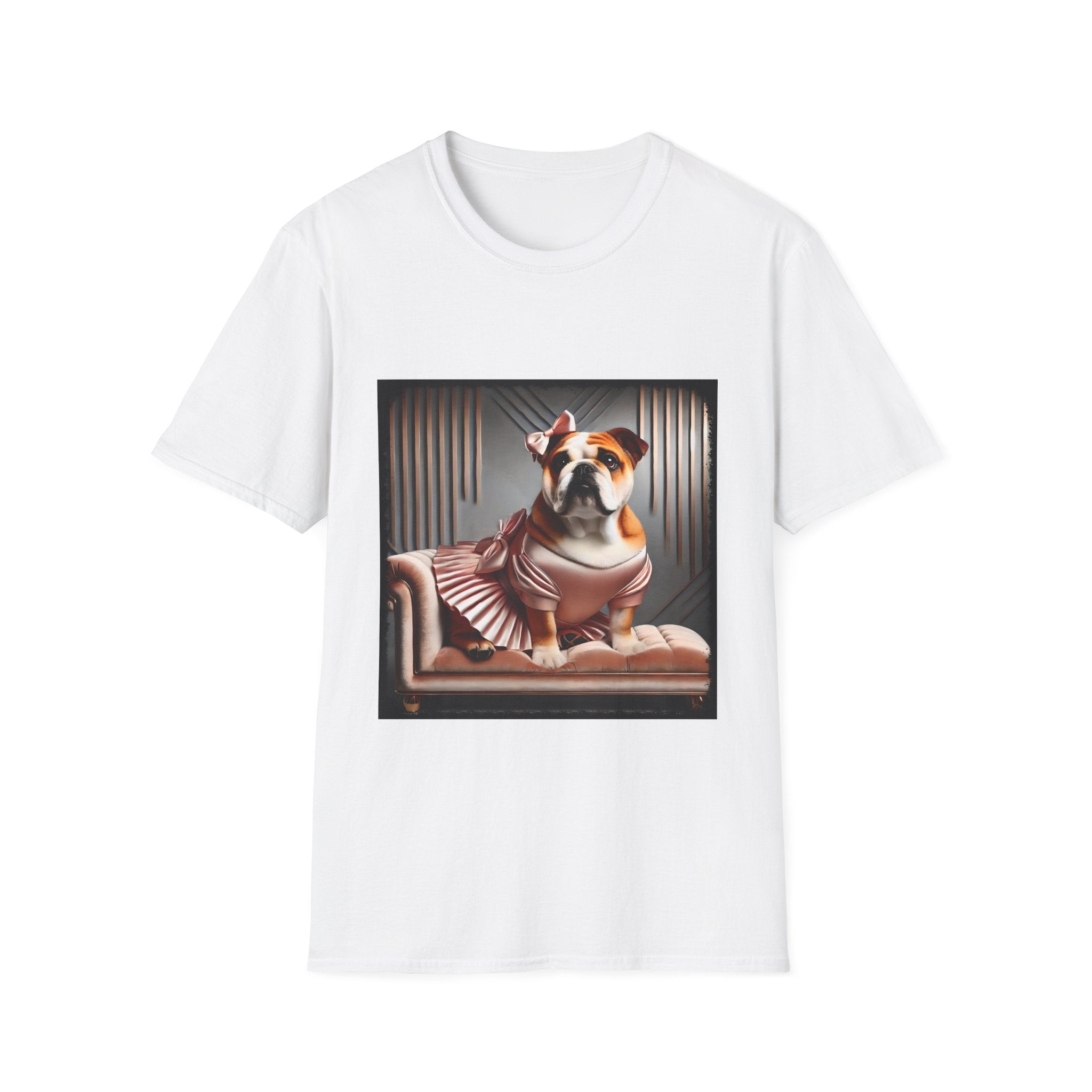 Bulldog Iconic Peach | Unisex Dog T-Shirt