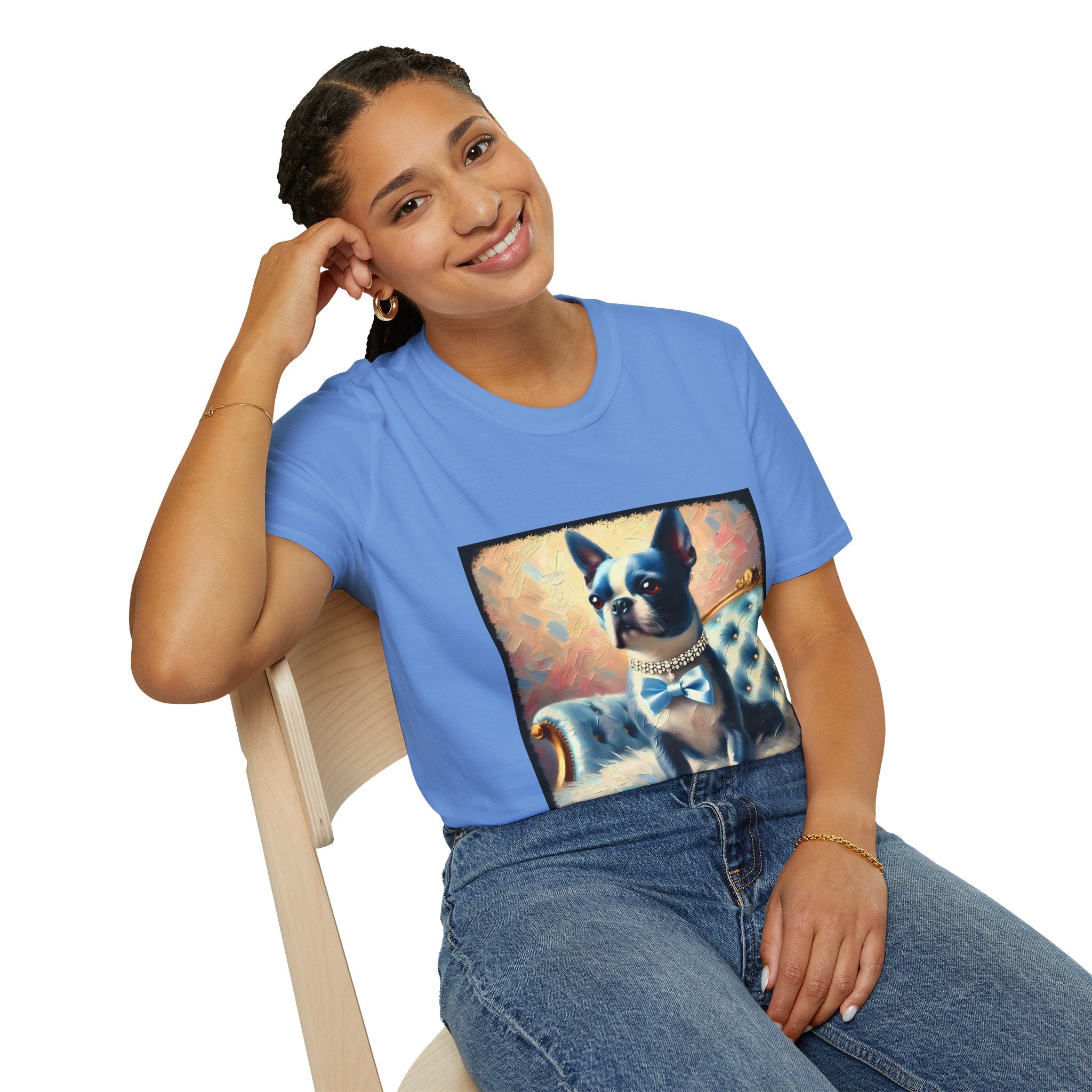 Boston Terrier Blue Classic | Unisex Dog T-Shirt