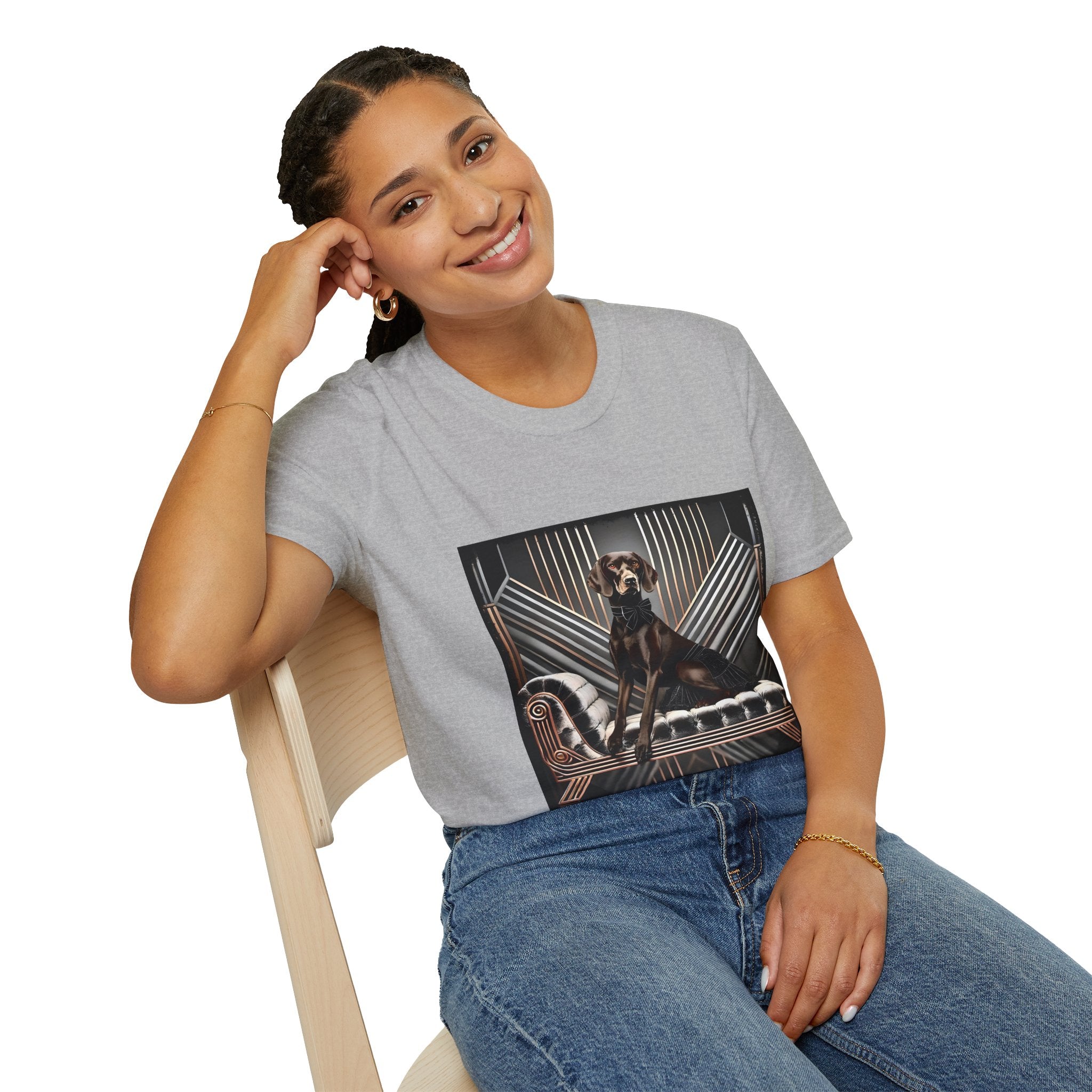 German Shorthaired Pointer Black Velvet  | Unisex Dog T-Shirt