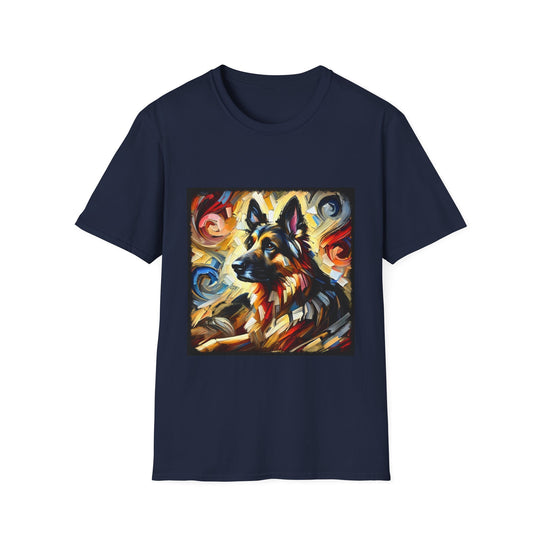 German Shepherd Bold Stroke Classic design dog lover unisex t-shirt in navy
