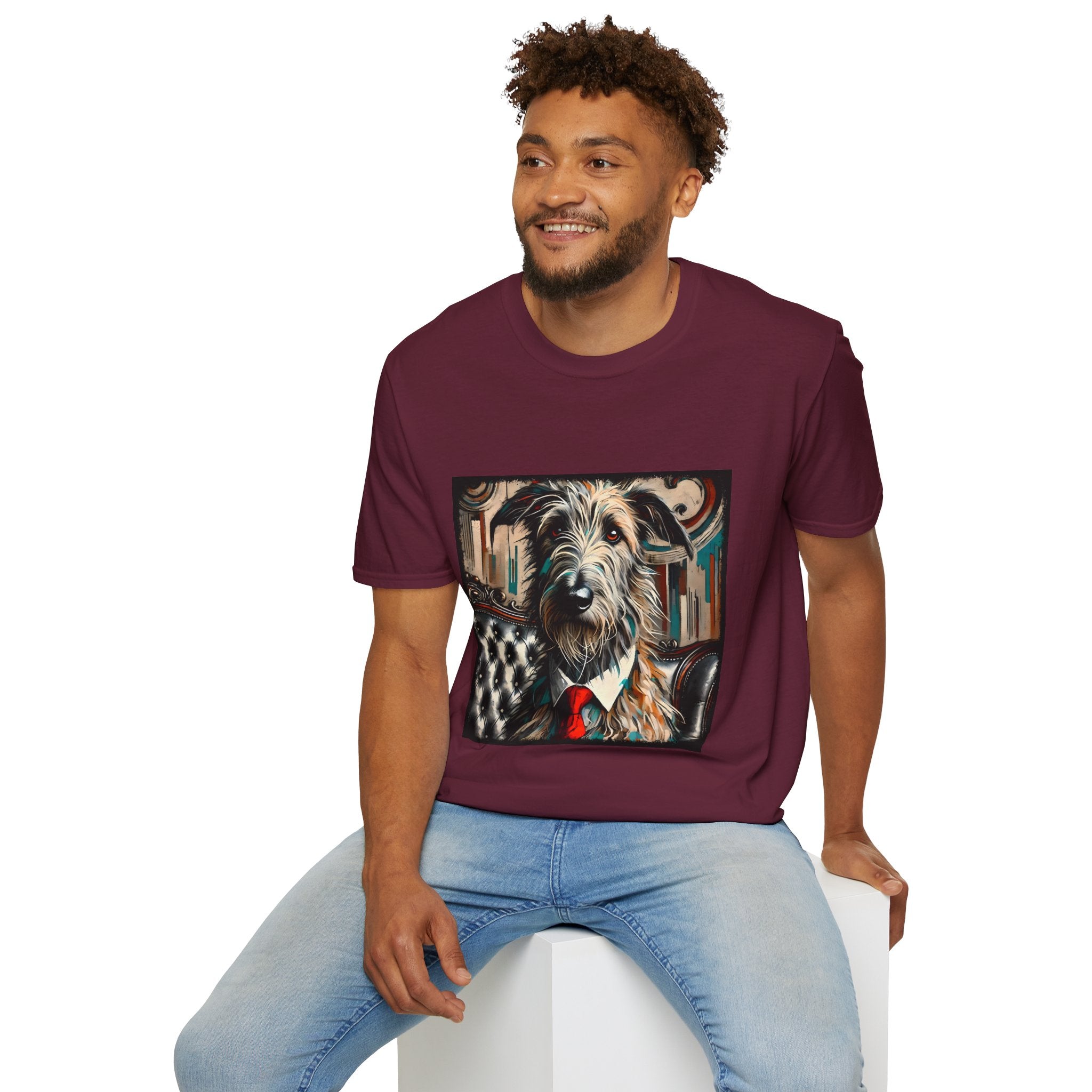 Irish Wolfhound Bold Gentleman |  Unisex Dog T-Shirt
