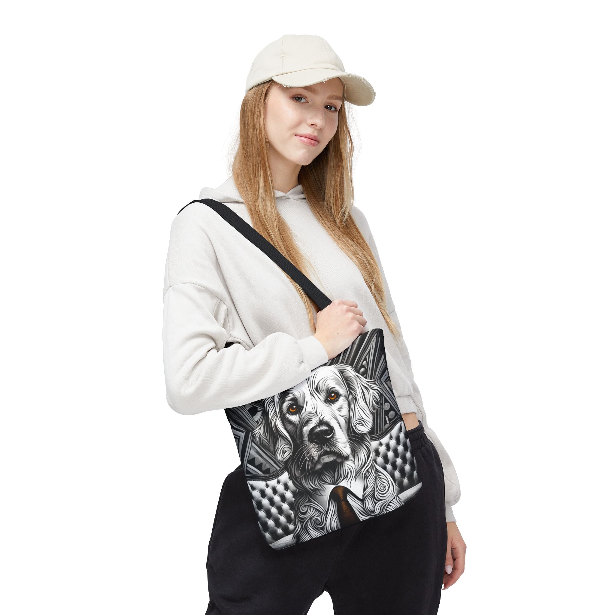 Golden Retriever Tote Bag | B&W Bold Eyes Dog Lover Gift