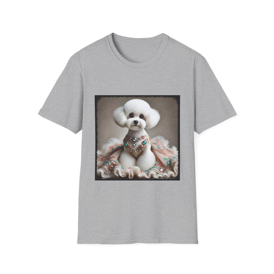 Bichon Frise Jeweled Beauty design dog lover unisex t-shirt in sport grey