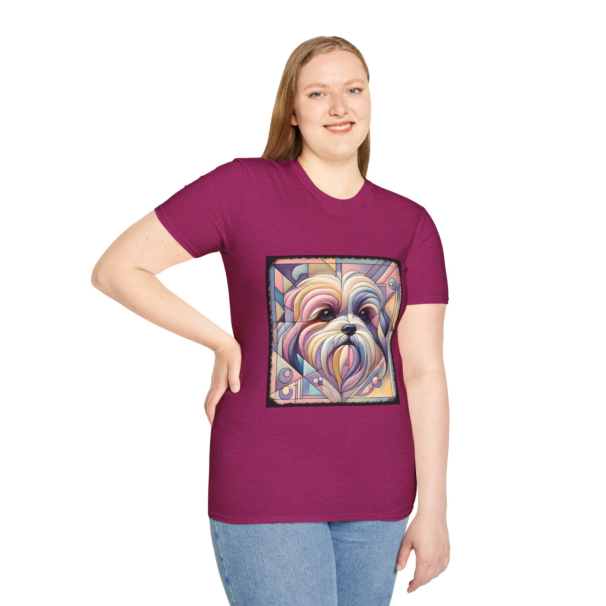 Lhasa Apso Pastel Geometric | Unisex Dog T-Shirt