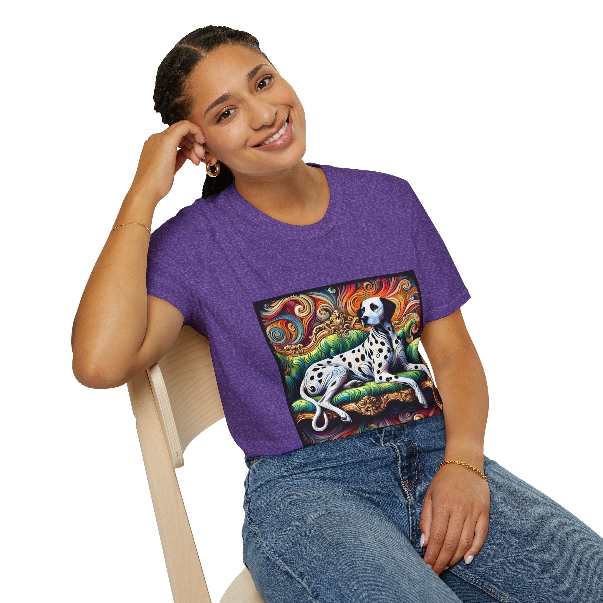 Dalmatian Rainbow Swirl | Unisex Dog T-Shirt
