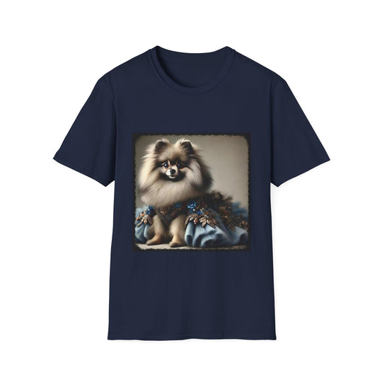 Pomeranian Rare Gem design dog lover unisex t-shirt in navy