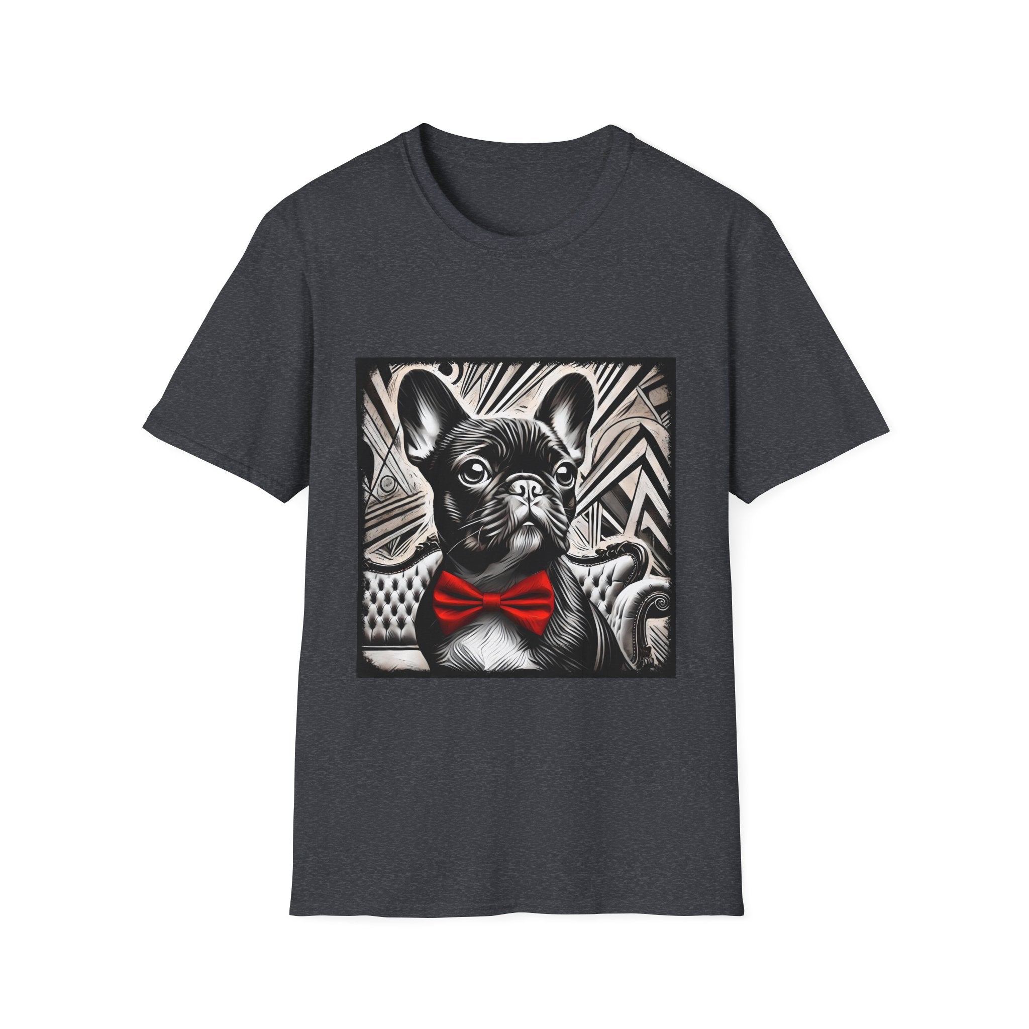 French Bulldog Shirt | B&W Red Bow Dog Lover Tee