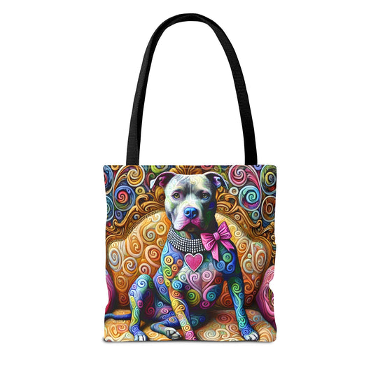 American Pit Bull Terrier Tote Bag | Love Swirl Dog Lover Gift