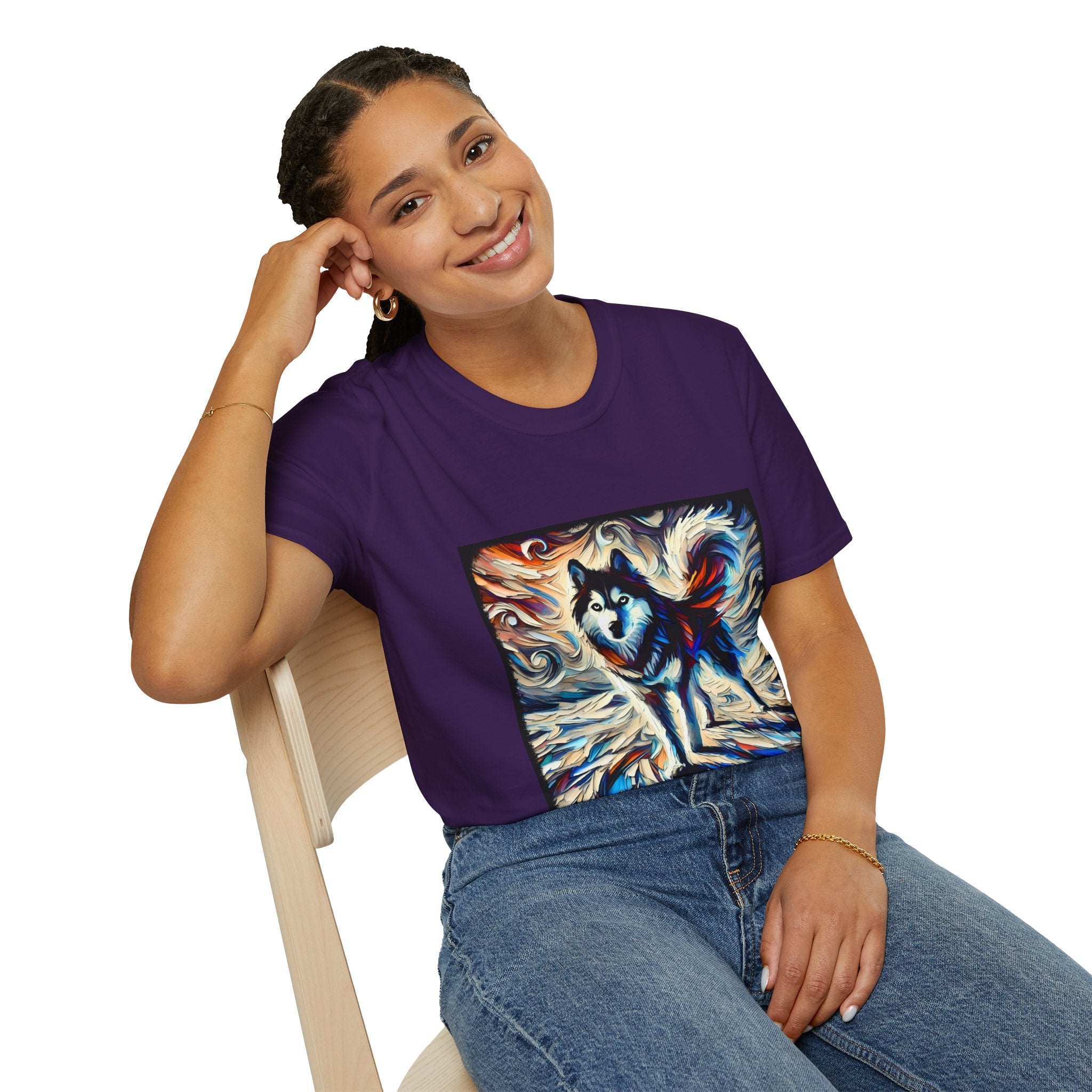 Siberian Husky Vivid Dream Swirl | Unisex Dog T-Shirt