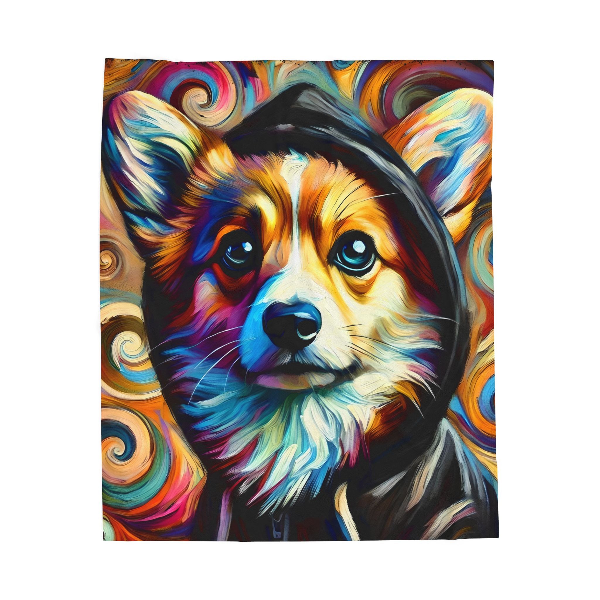Pembroke Welsh Corgi Blanket | Relaxed Swirl Dog Lover Gift