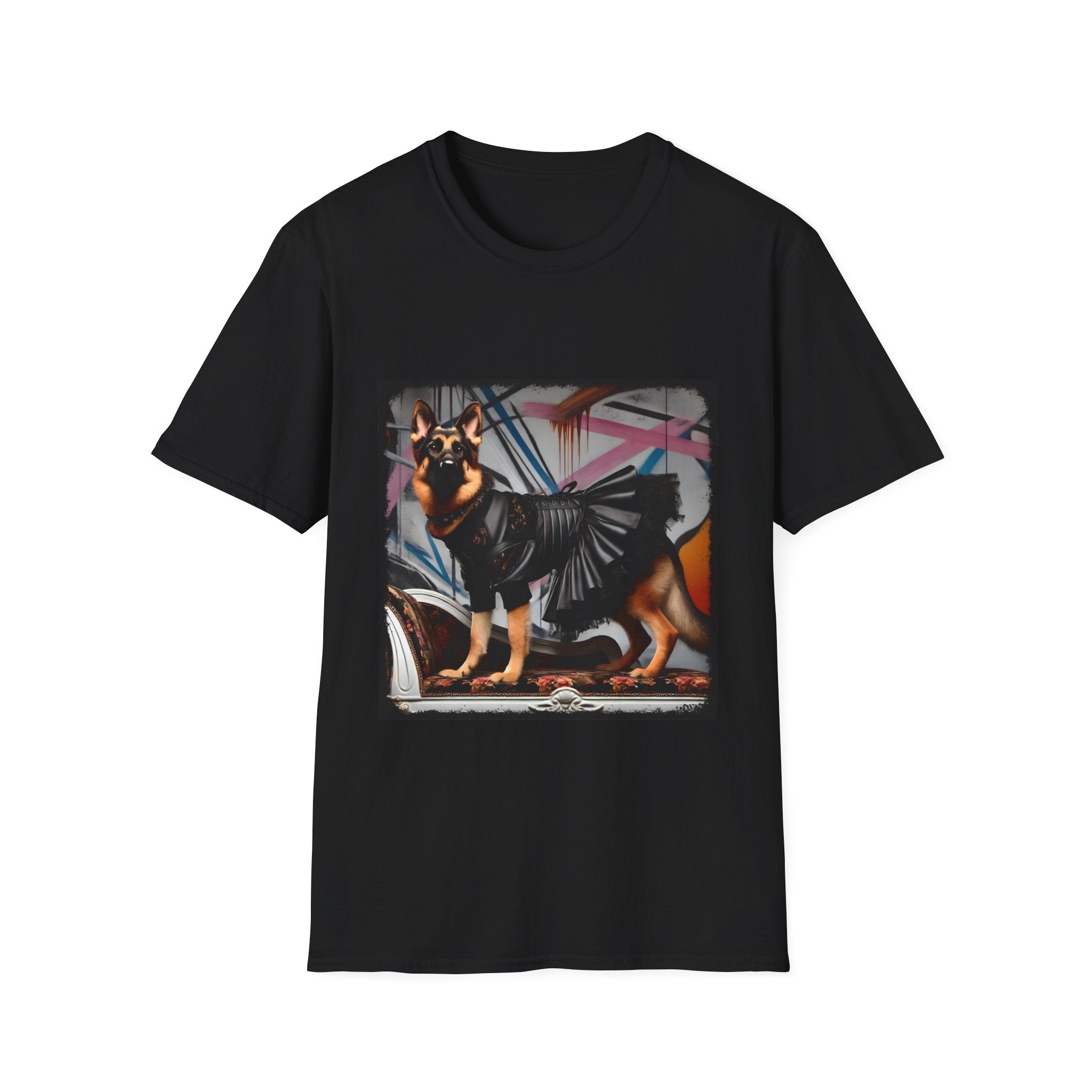 German Shepherd Leather Rebel | Unisex Dog T-Shirt