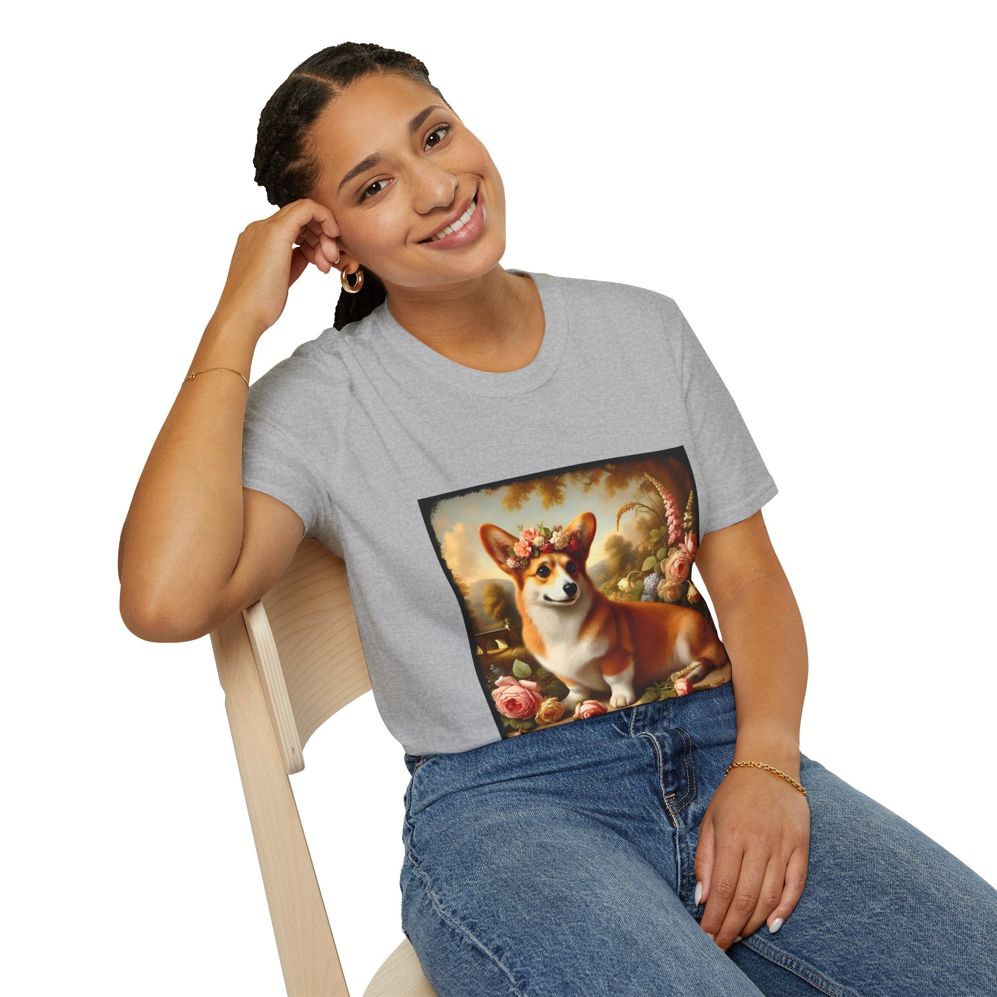 Pembroke Welsh Corgi Botanical Beauty | Unisex Dog T-Shirt