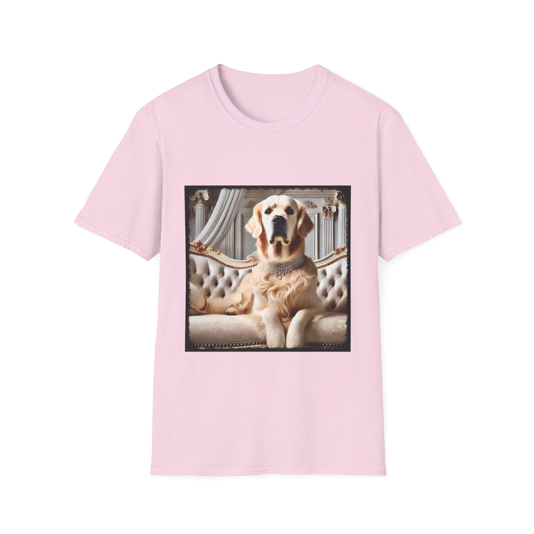 Golden Retriever Supreme Style design dog lover unisex t-shirt in light pink