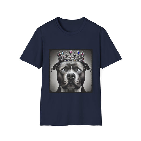 American Pit Bull Terrier Crowned Jewel design dog lover unisex t-shirt in navy