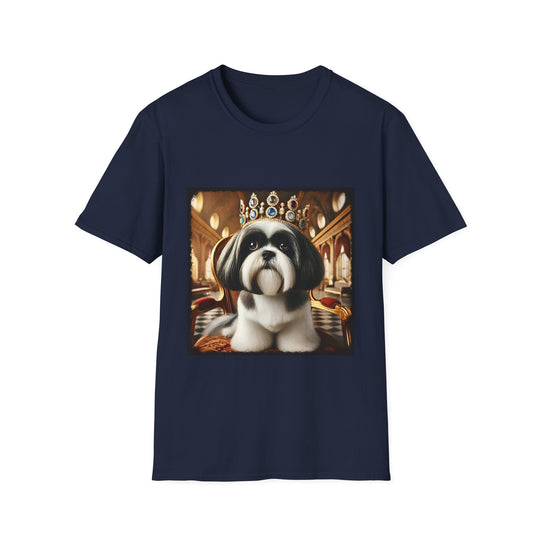 Shih Tzu Pup de Luxe design dog lover unisex t-shirt in navy