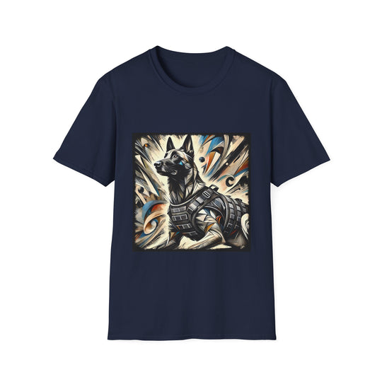 Belgian Malinois Defender Classic design dog lover unisex t-shirt in navy