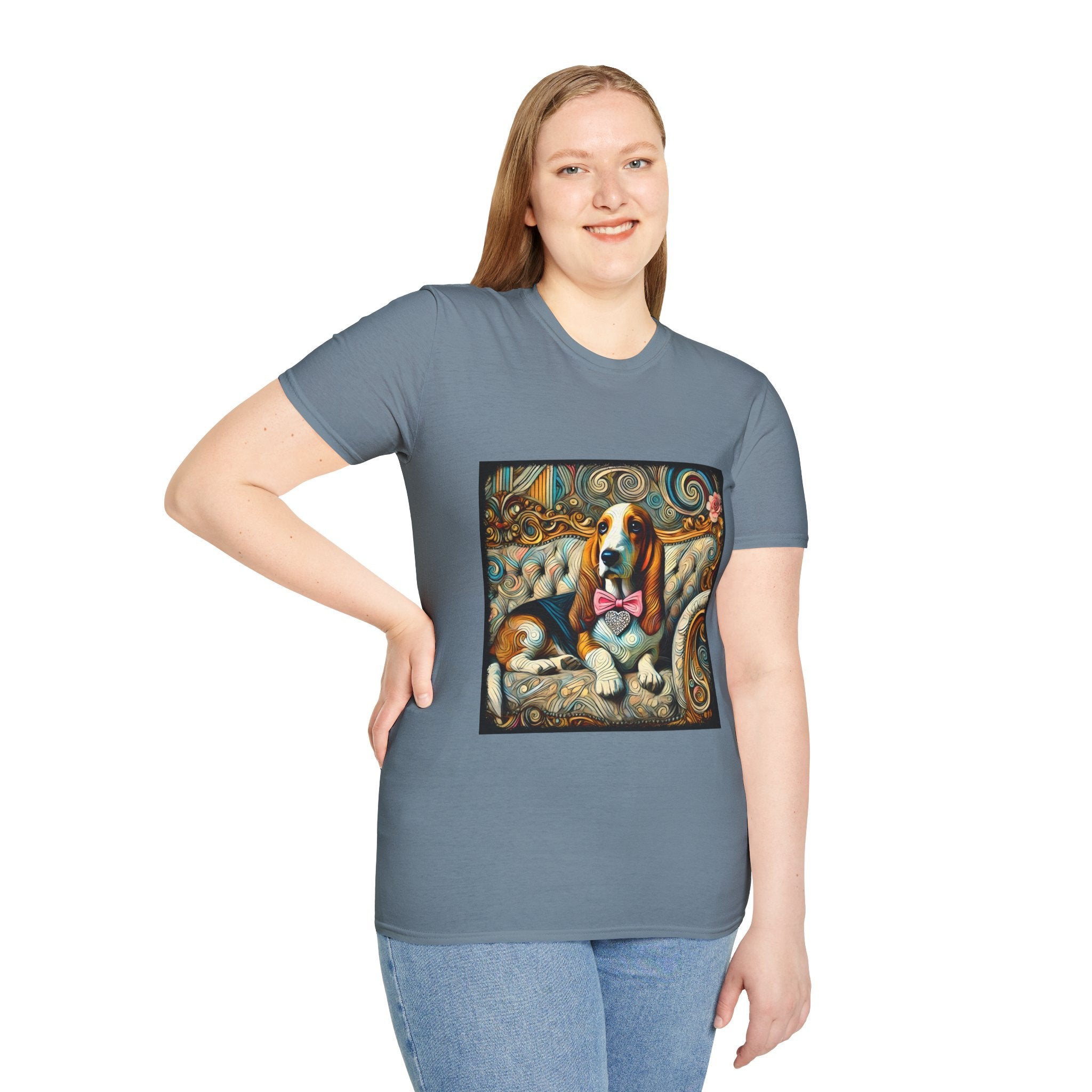 Basset Hound Diamond Swirl | Unisex Dog T-Shirt