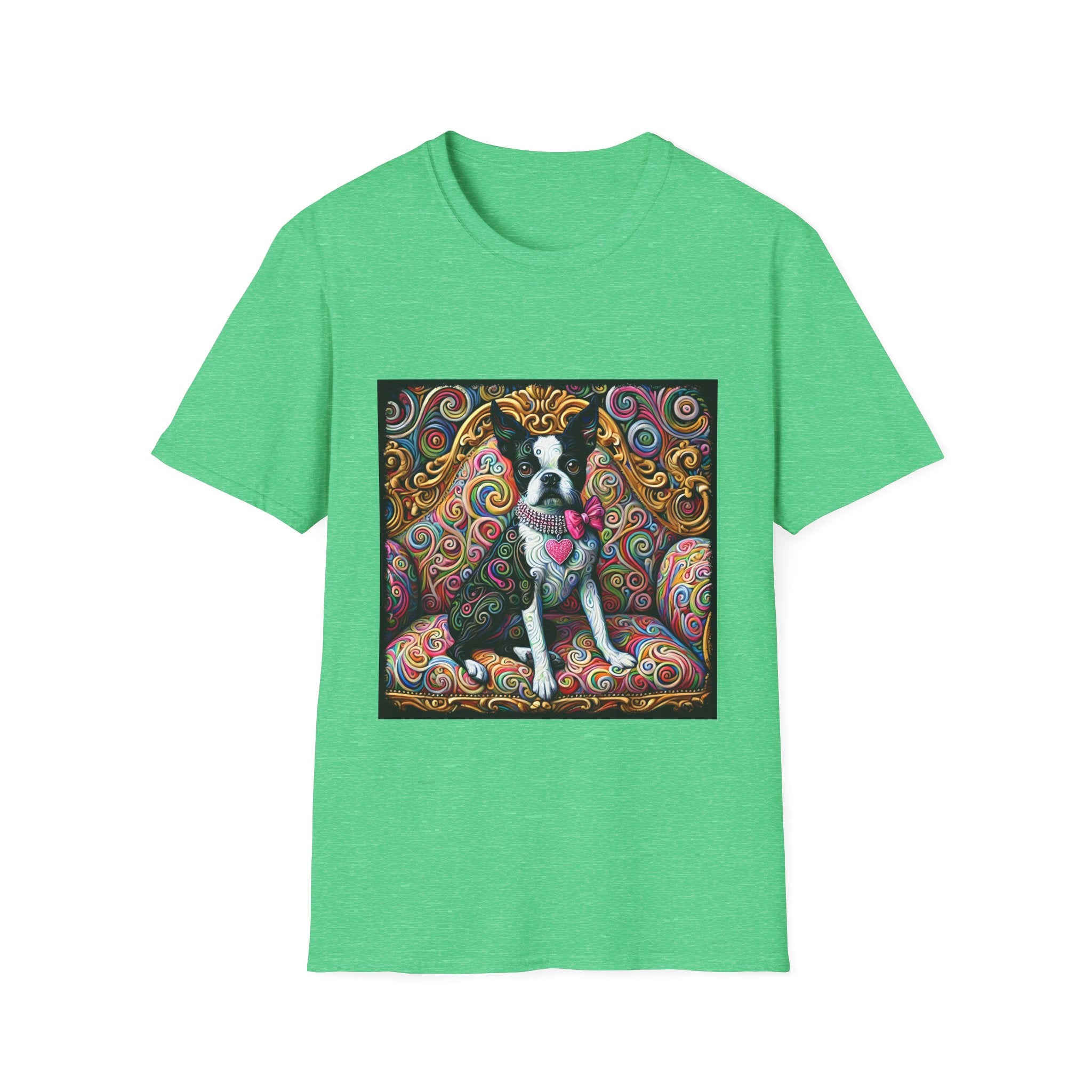 Boston Terrier Love Swirl | Unisex Dog T-Shirt