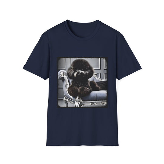 Poodle Top Dawg design dog lover unisex t-shirt in navy