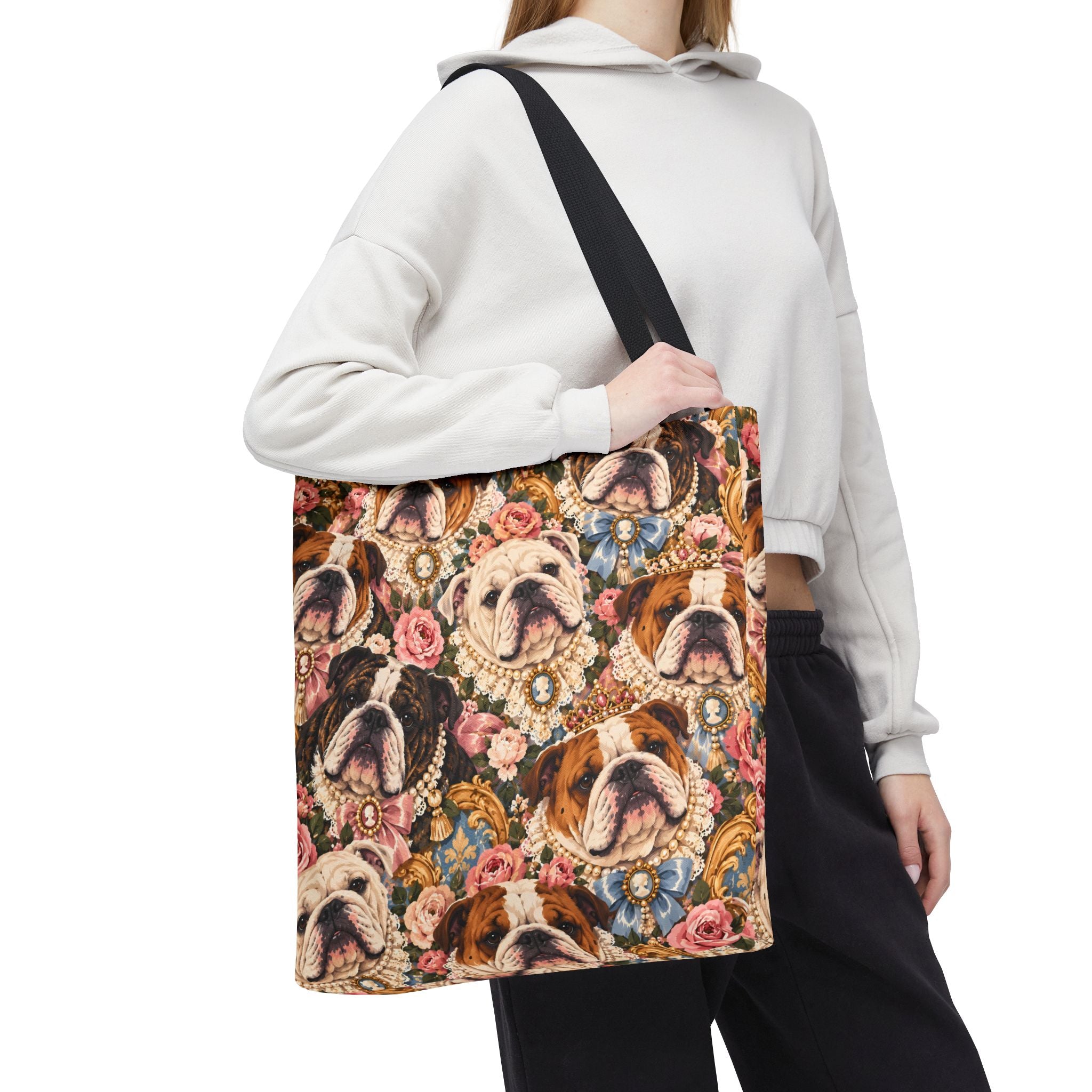 Bulldog Tote Bag | Rococo Royalty Dog Lover Gift