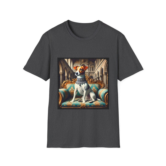 Jack Russell Terrier Poised Prince design dog lover unisex t-shirt in dark heather