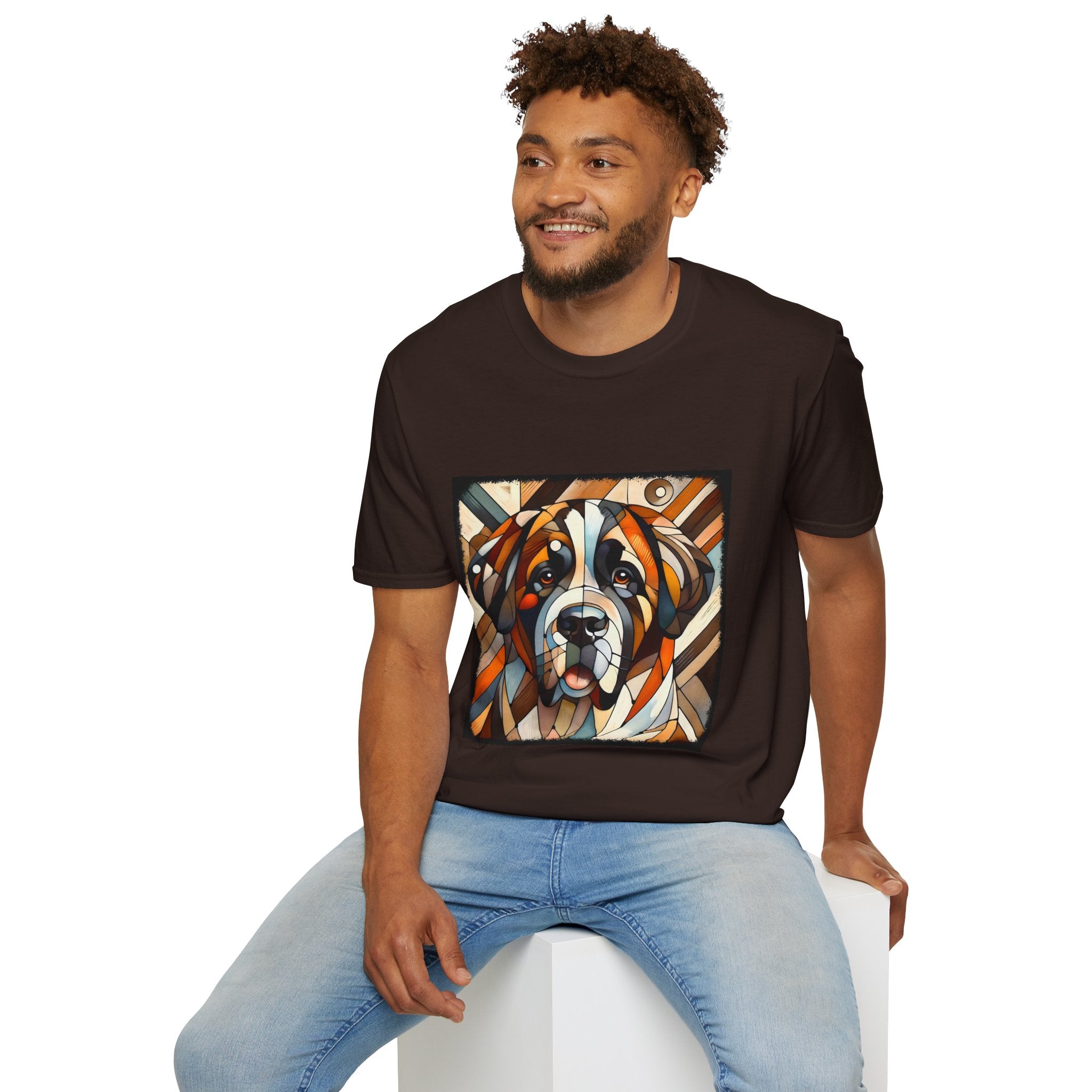 Saint Bernard Bold Geometric | Unisex Dog T-Shirt