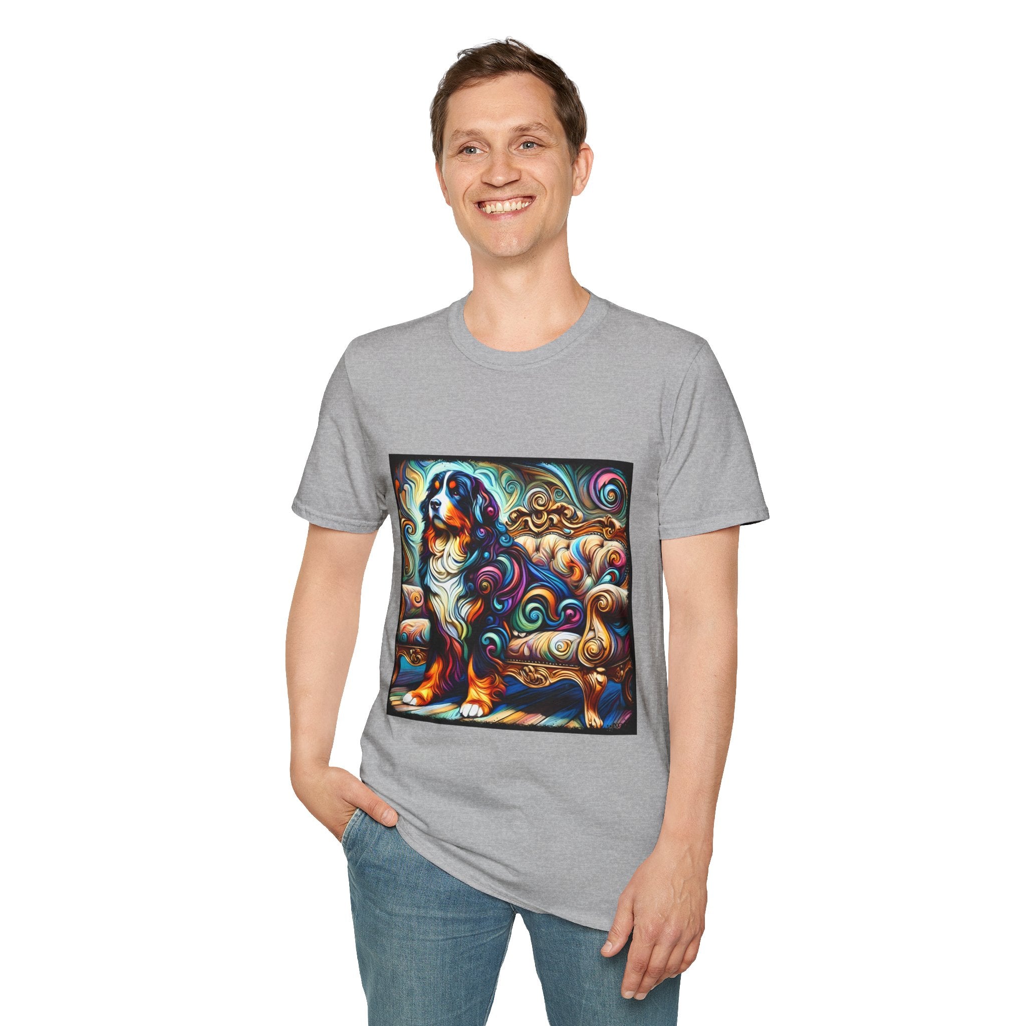 Bernese Mountain Dog Majestic Swirl | Unisex Dog T-Shirt