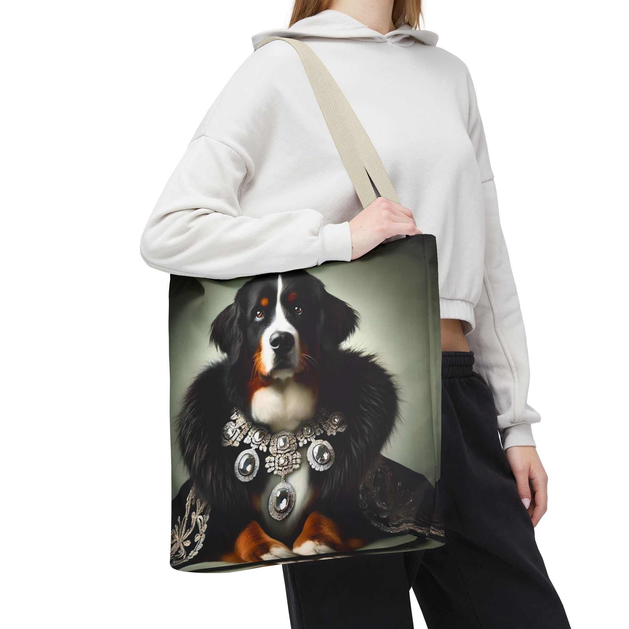 Bernese Mountain Dog Tote Bag | Diamond Queen Dog Lover Gift