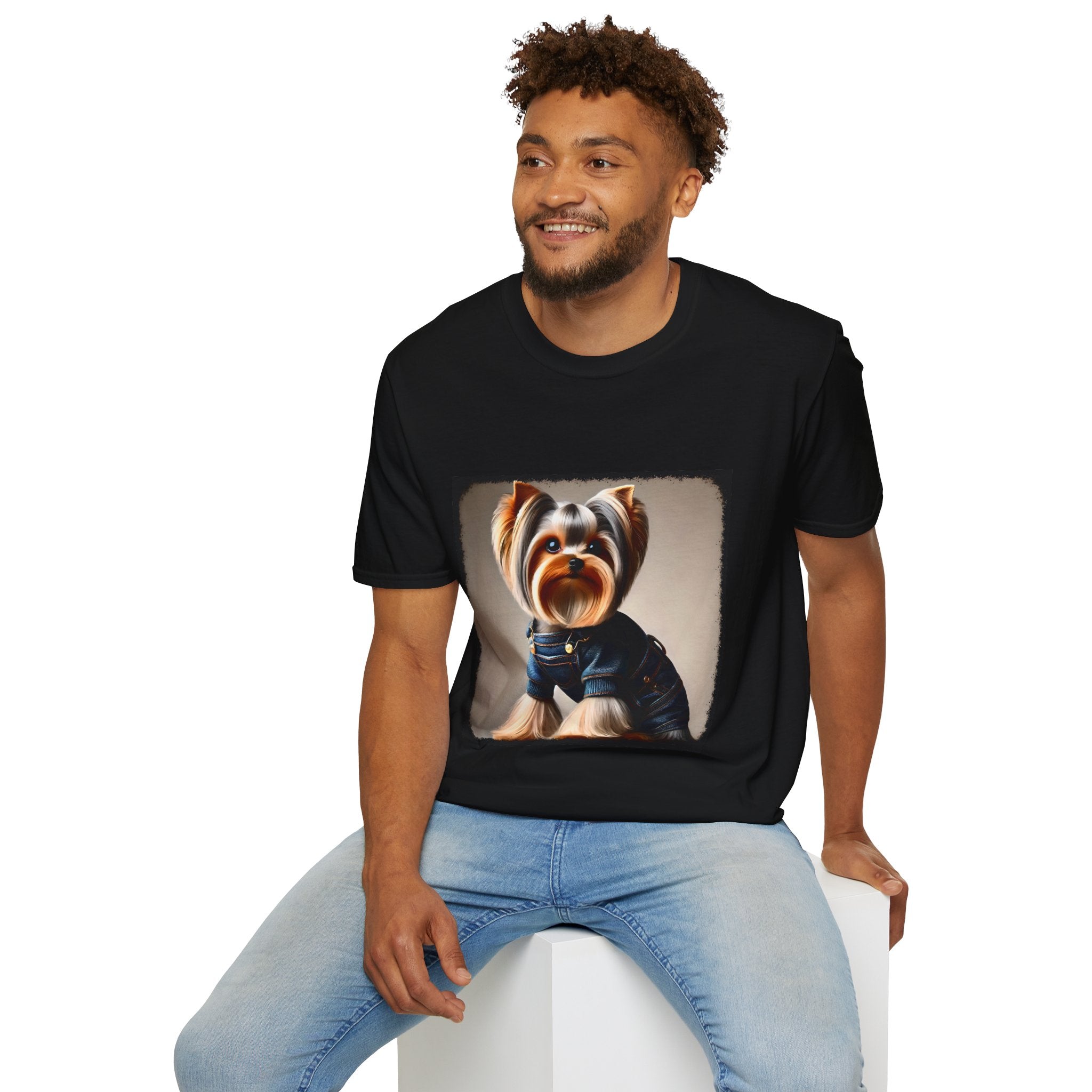 Yorkshire Terrier Denim Belle | Unisex Dog T-Shirt