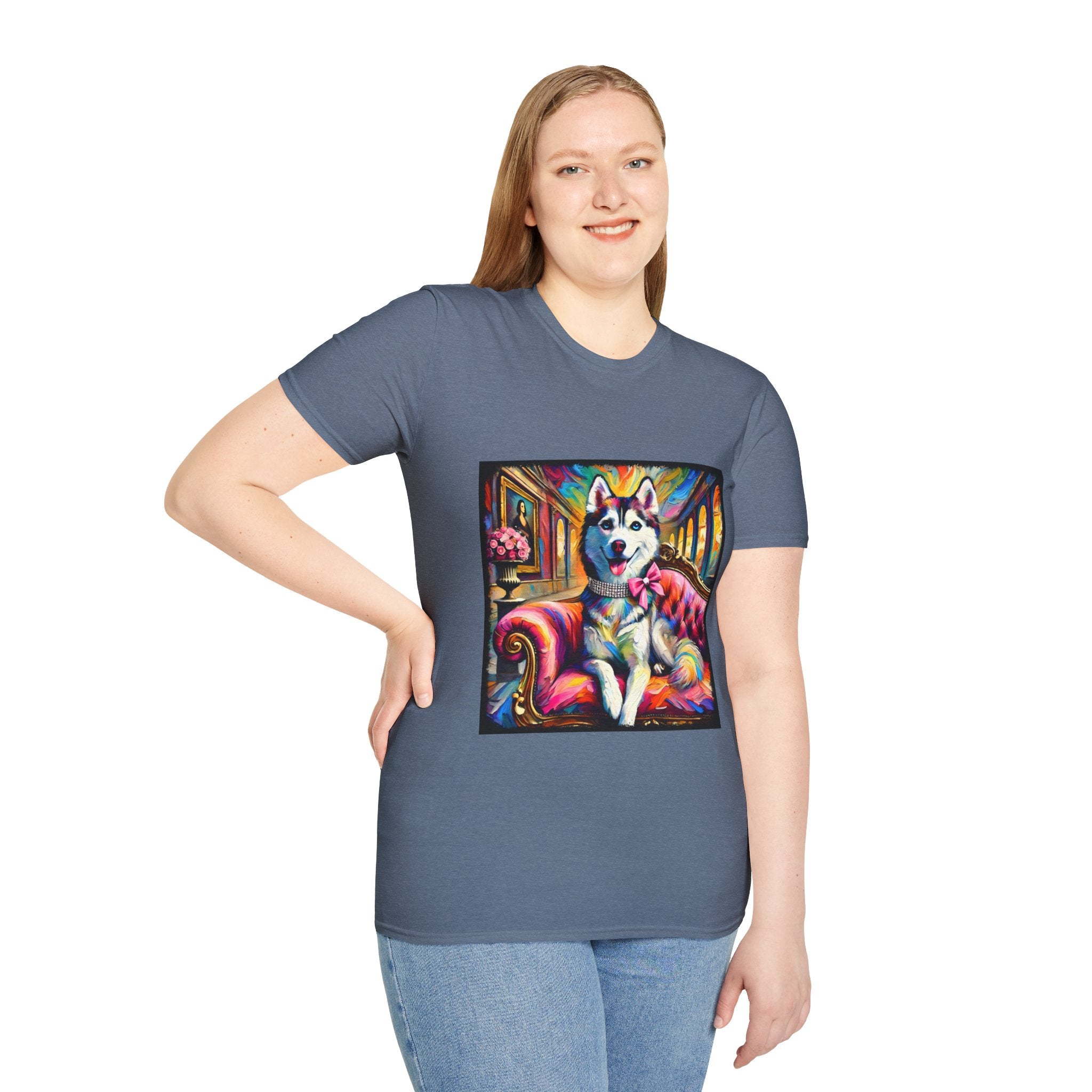 Siberian Husky Pink Princess Classic | Unisex Dog T-Shirt