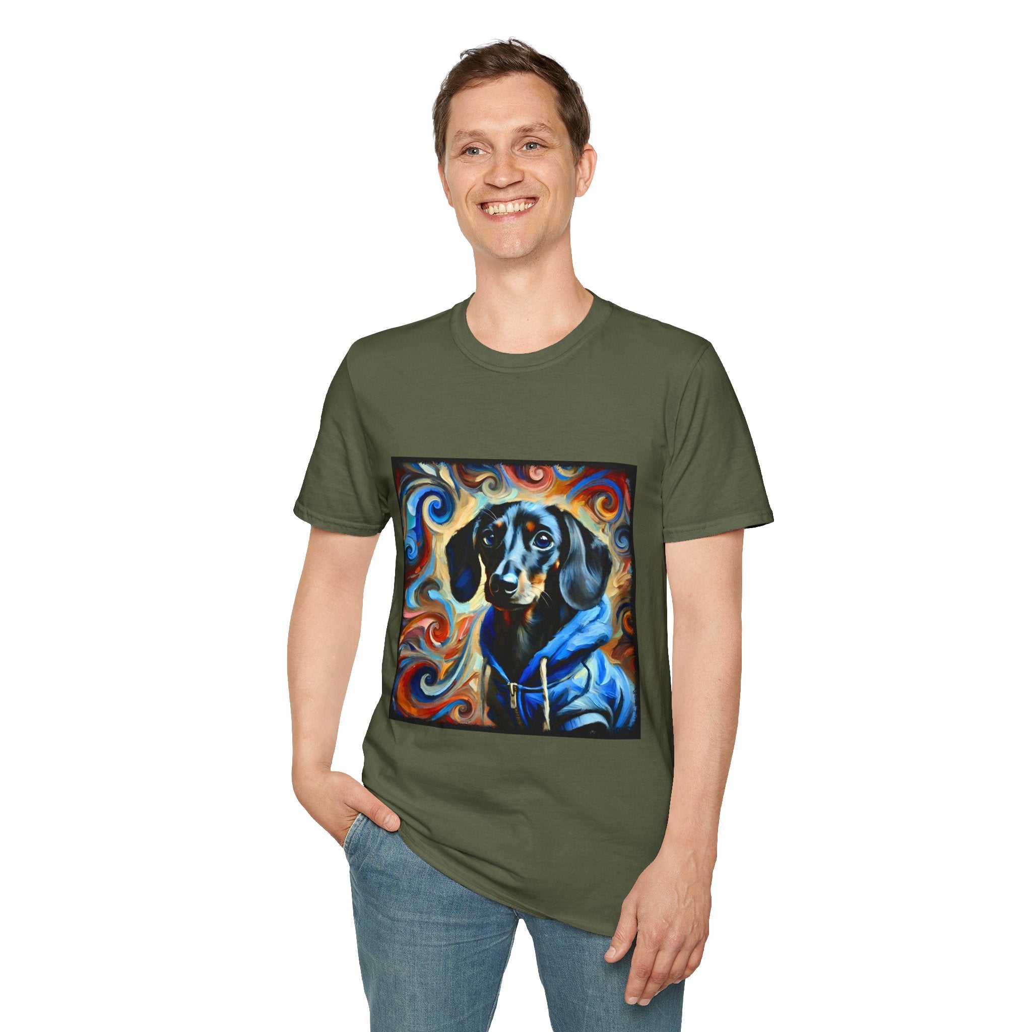 Dachshund Urban Edge Swirl | Unisex Dog T-Shirt