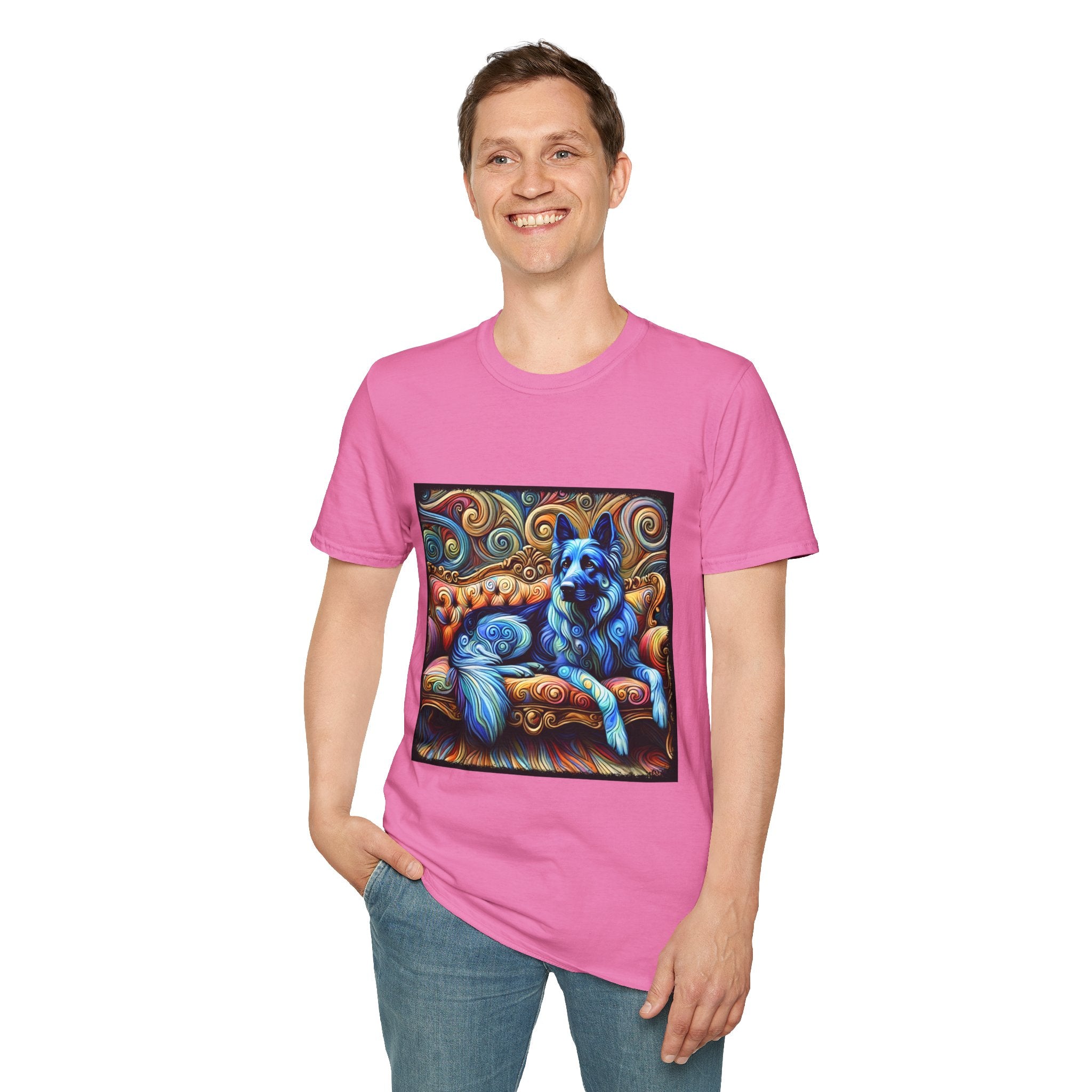 German Shepherd Blue Swirl | Unisex Dog T-Shirt