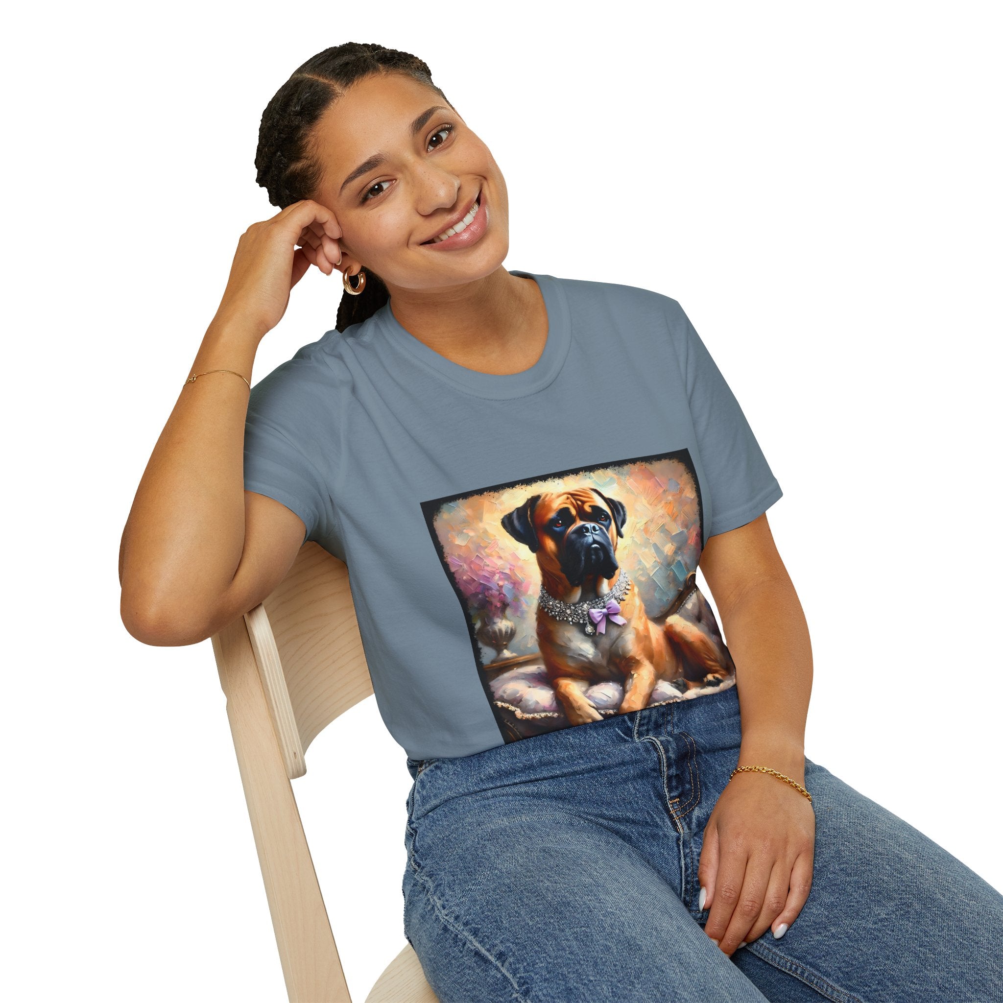 Bullmastiff Purple Bow Classic | Unisex Dog T-Shirt