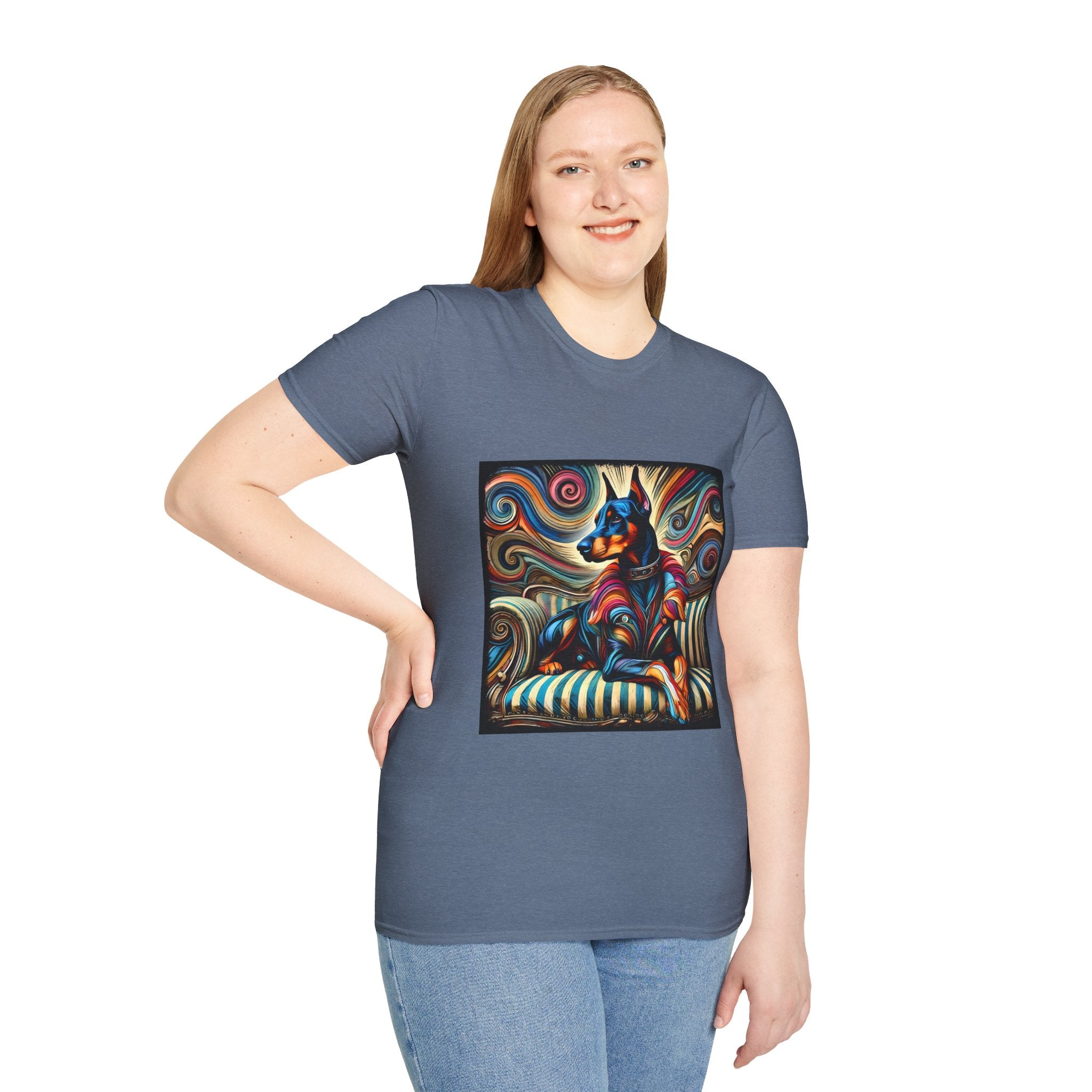Doberman Pinscher Vivid Rebel | Unisex Dog T-Shirt