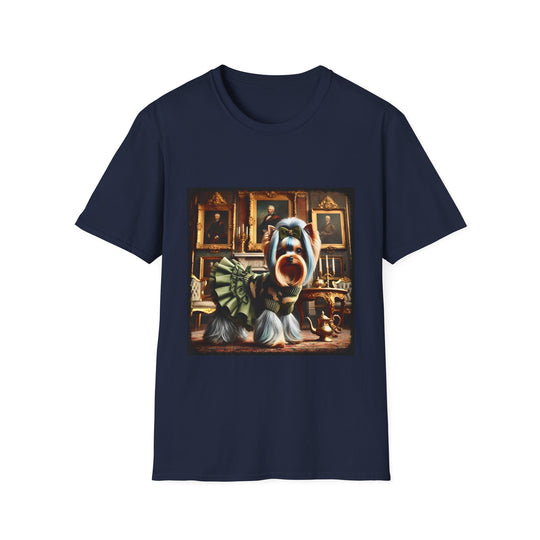 Yorkshire Terrier Camo Darling design dog lover unisex t-shirt in navy