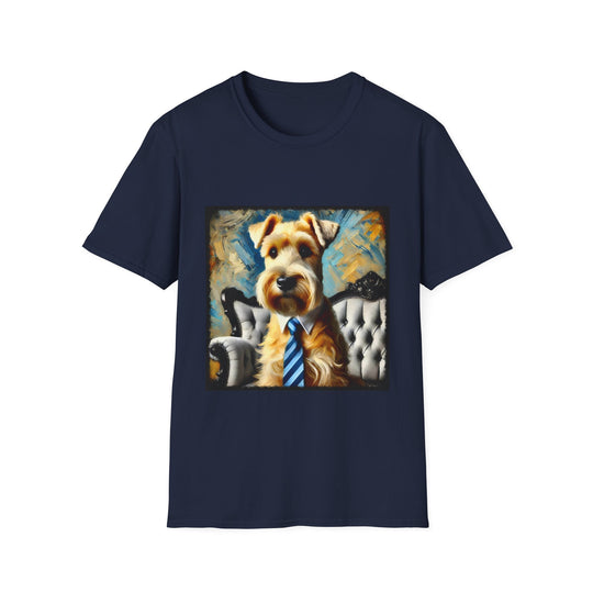 Wheaten Terrier Dapper Dawg design dog lover unisex t-shirt in navy
