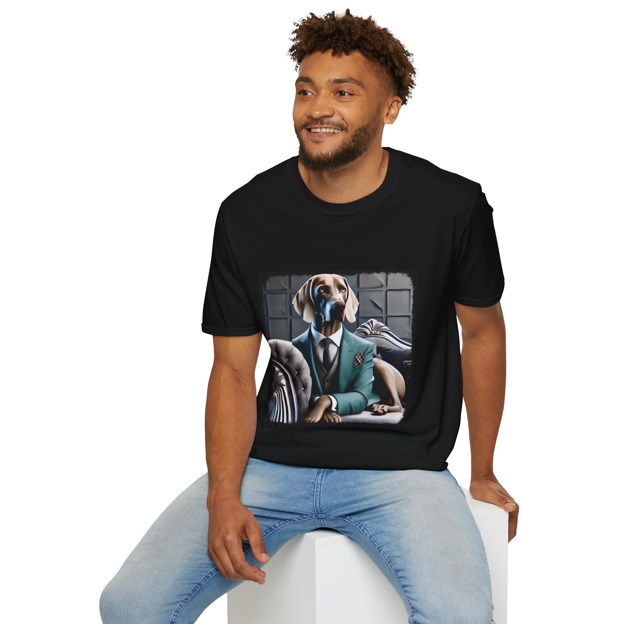 Weimaraner Teal Gent | Unisex Dog T-Shirt