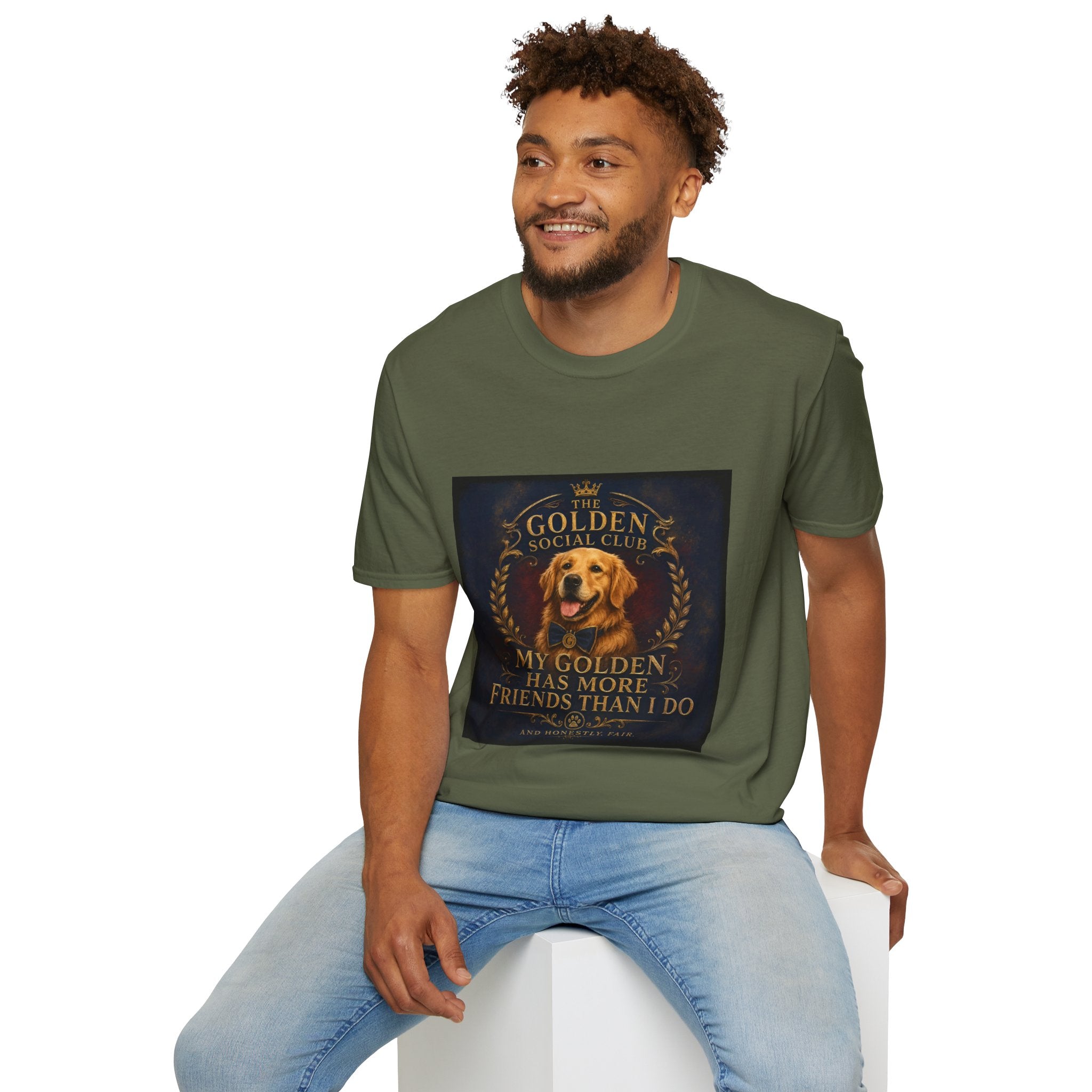 Golden Retriever Shirt | My Golden Has More Friends Than I Do Dog Lover Tee