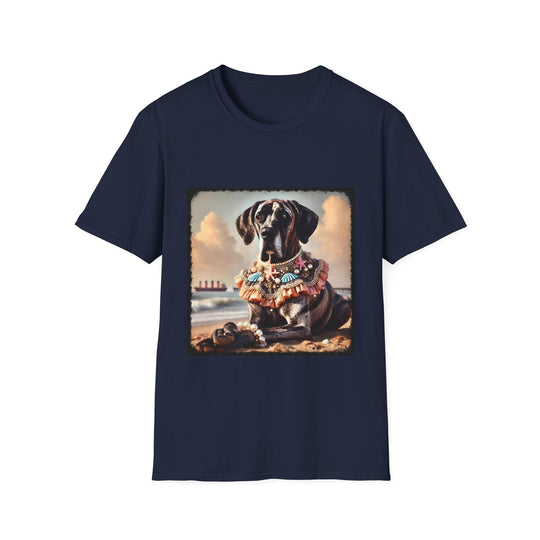 Great Dane Beach Brindle design dog lover unisex t-shirt in navy
