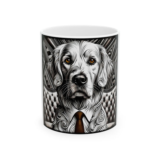 Golden Retriever Mug B&W Bold Eyes Dog Lover Gift ceramic mug