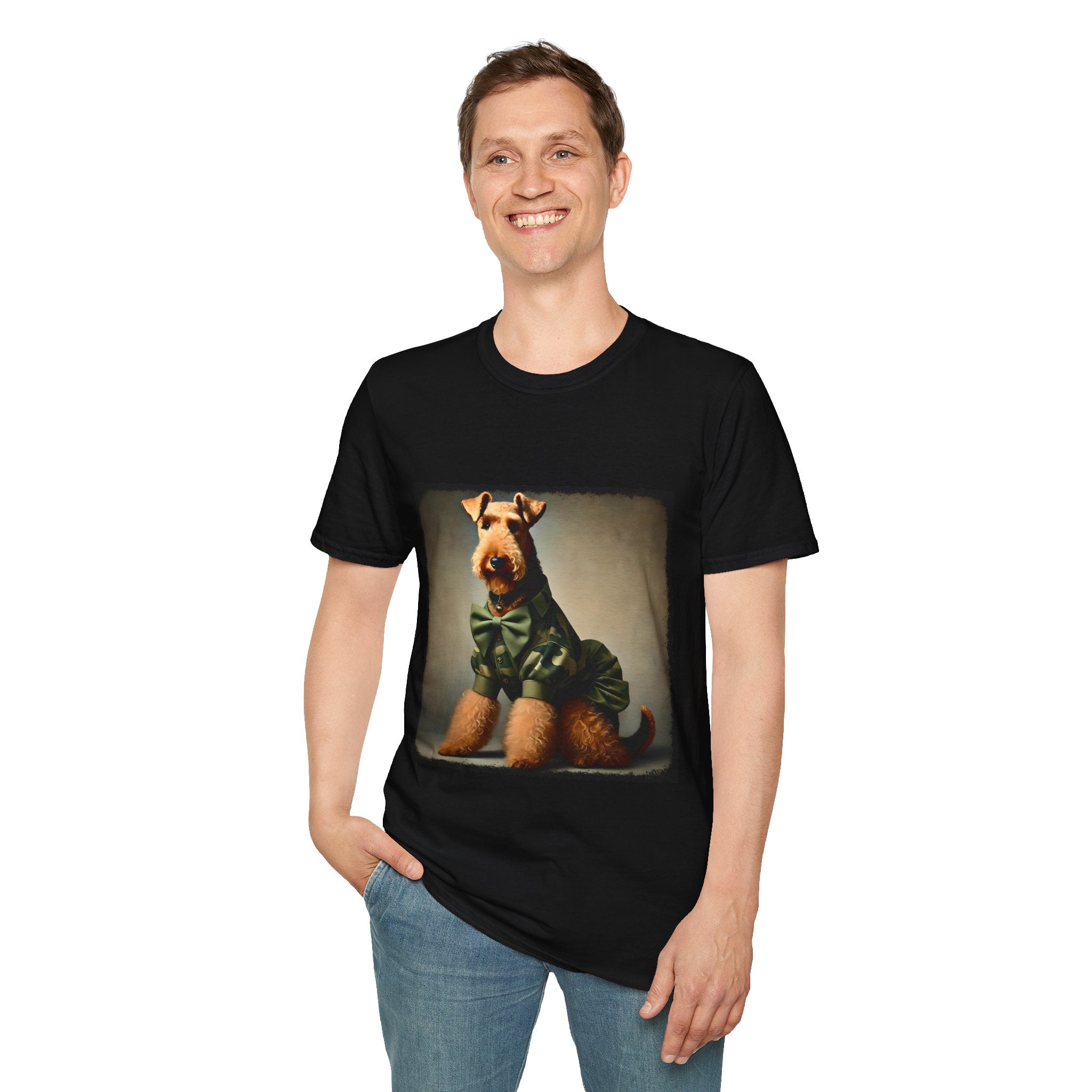 Airedale Terrier Tactical Diva design dog lover unisex t-shirt