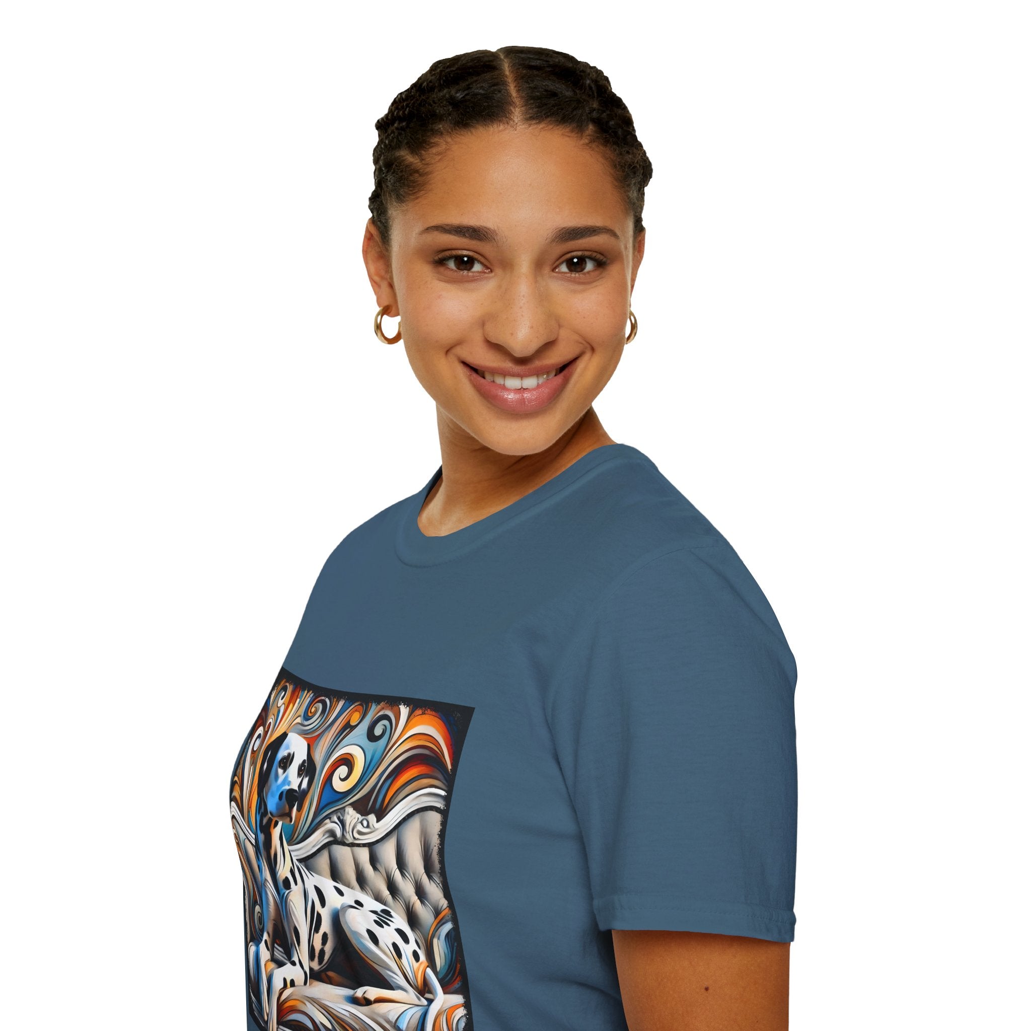Dalmatian vivid Swirl | Unisex Dog T-Shirt
