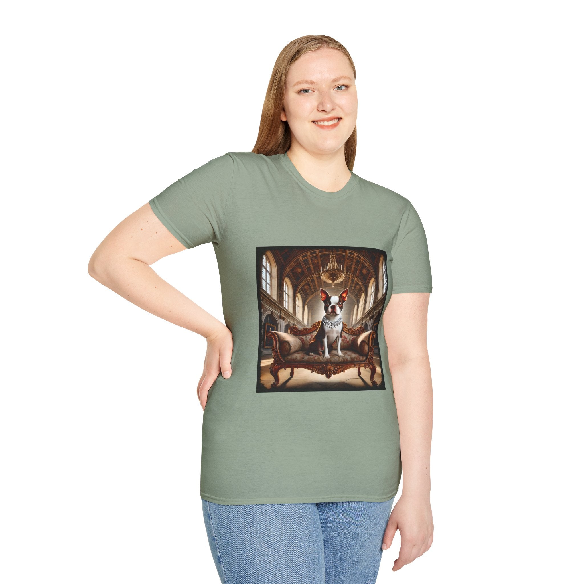 Boston Terrier Poised Princess  | Unisex Dog T-Shirt