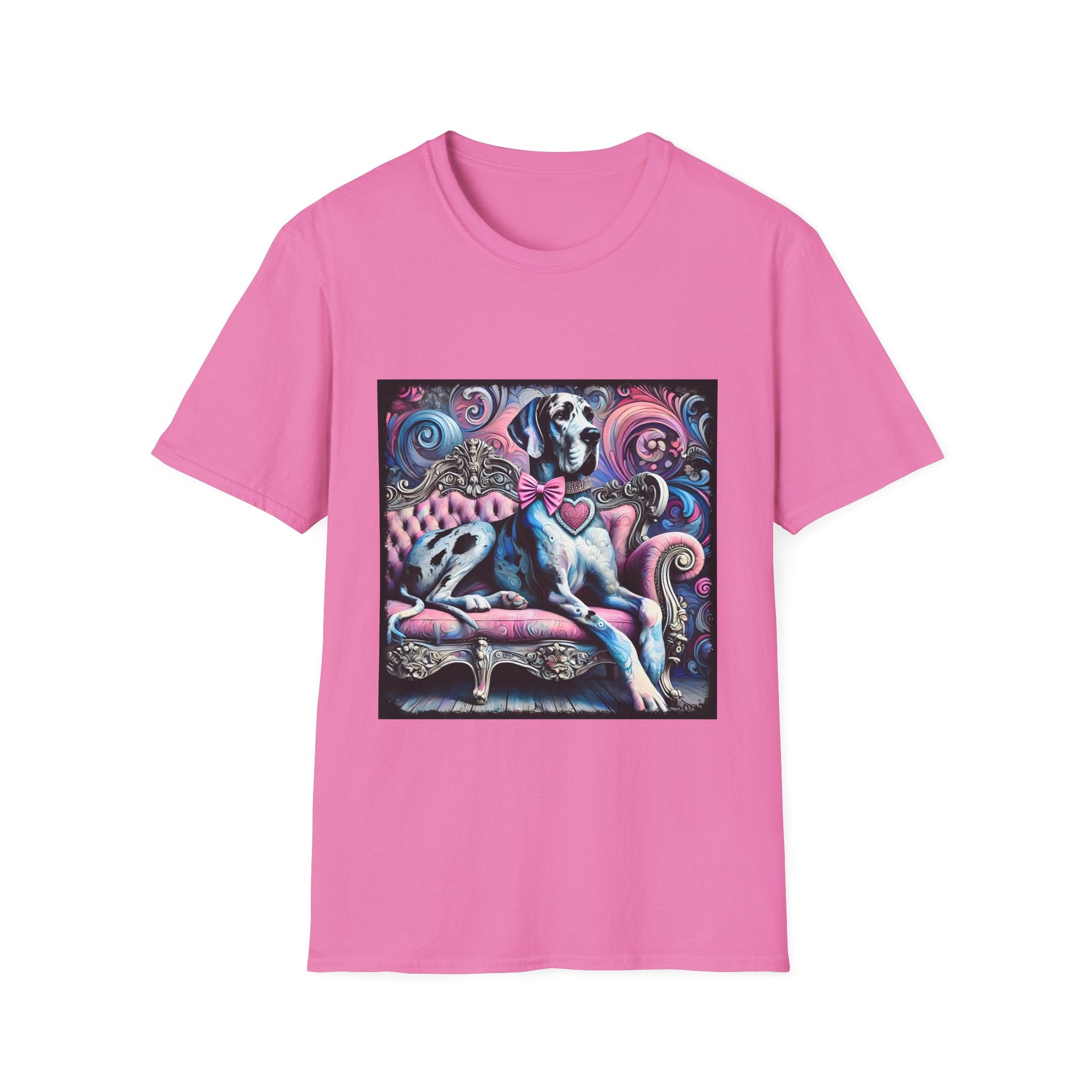 Great Dane Purple Heart Swirl | Unisex Dog T-Shirt