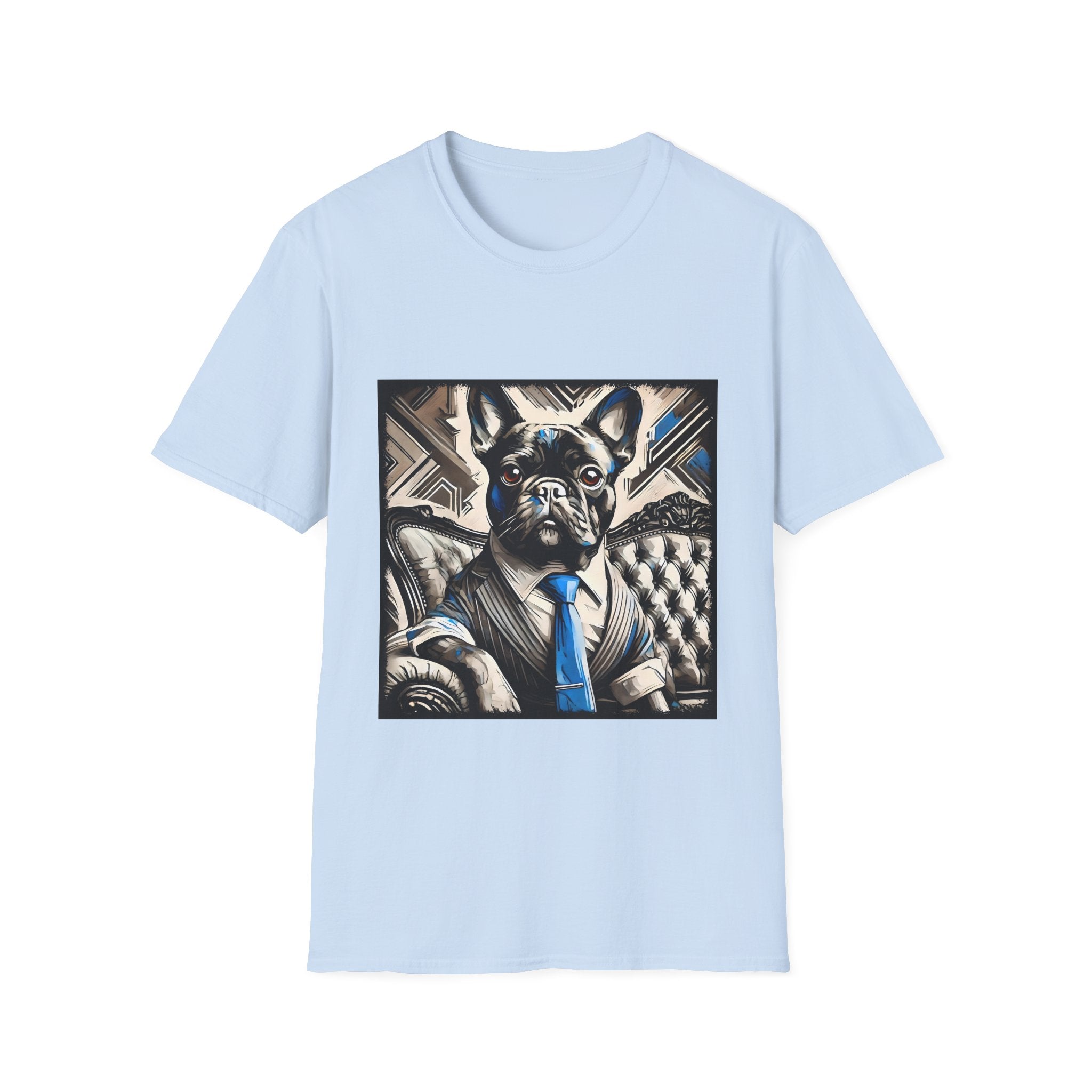 French Bulldog Shirt | B&W Blue Tie Dog Lover Tee