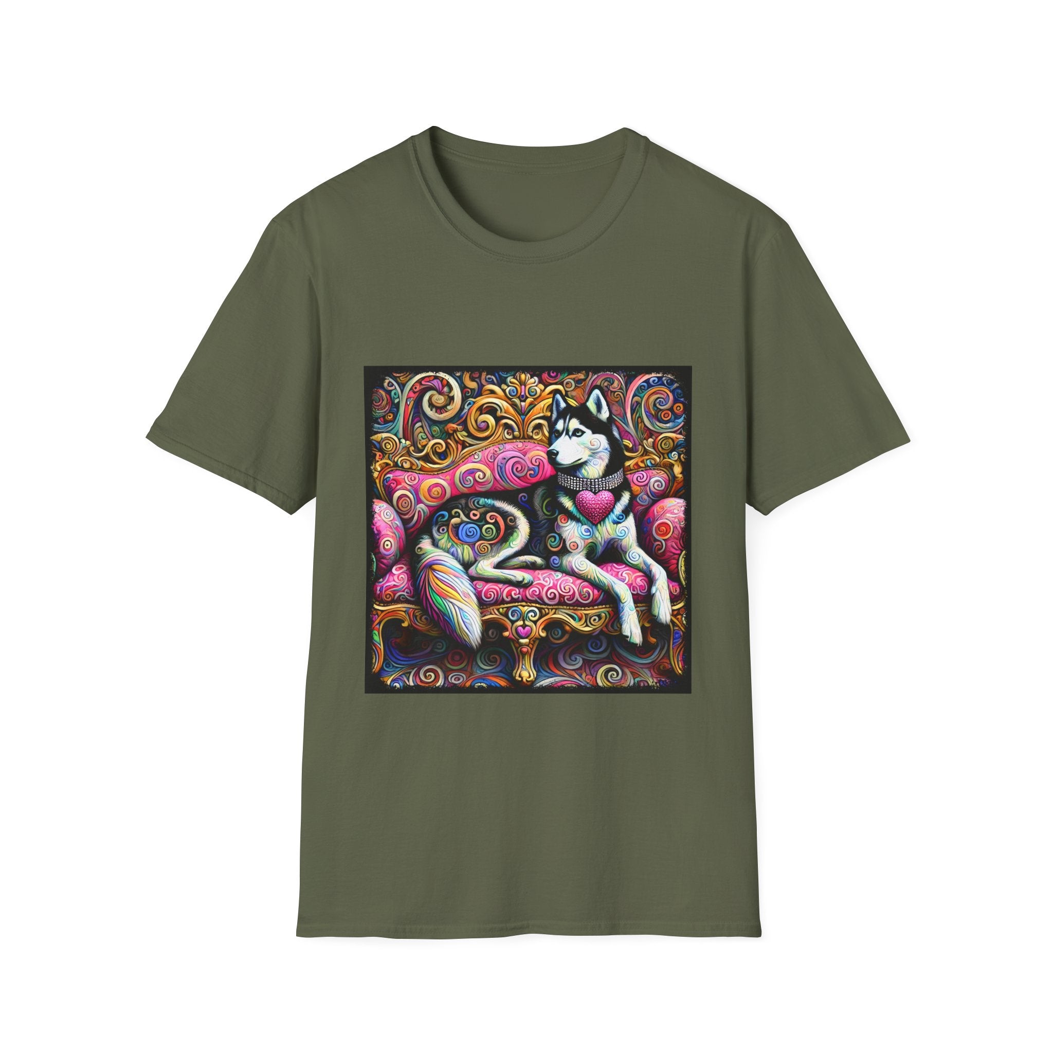 Siberian Husky Love Swirl | Unisex Dog T-Shirt