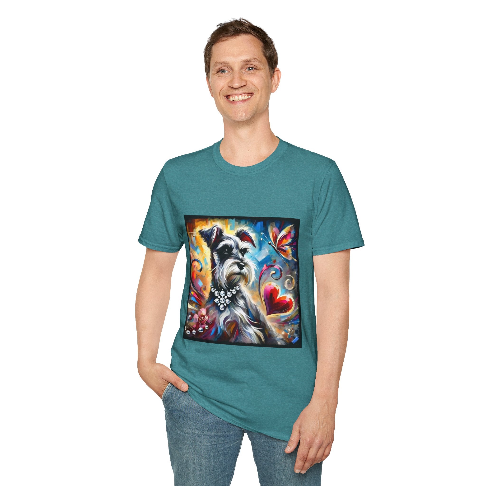 Schnauzer Bold Butterfly Classic | Unisex Dog T-Shirt